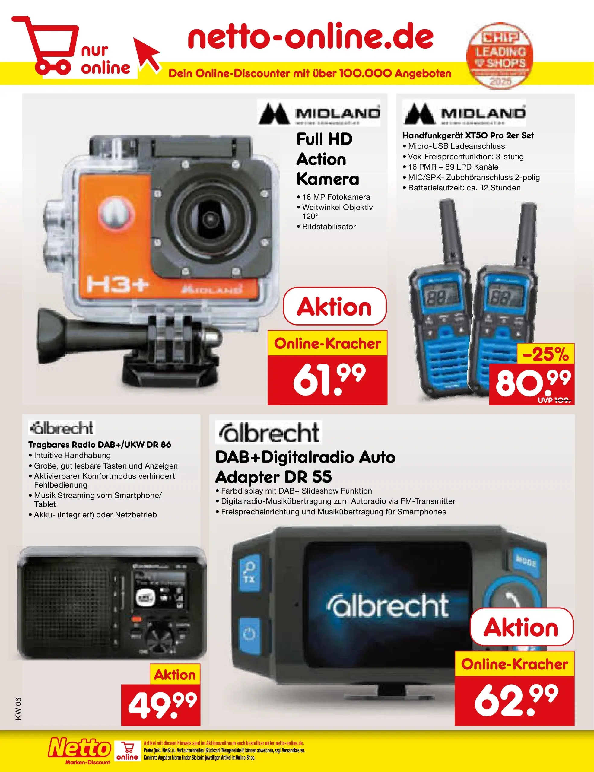 Netto Marken-Discount prospekt Thierhaupten	 (ab 01.02.2026) » Angebote | Seite: 30 | Produkte: Kamera, Tablet, Objektiv, Radio