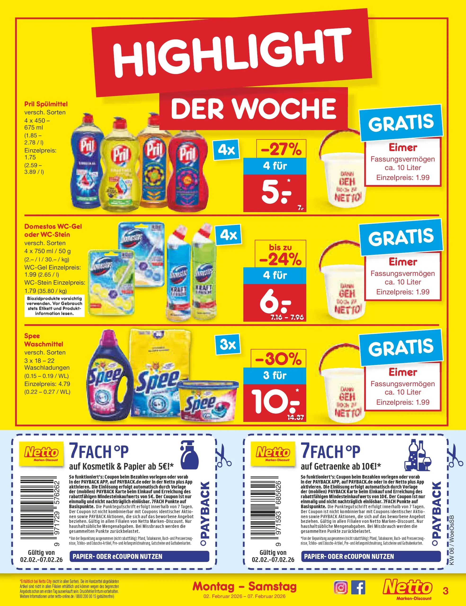 Netto Marken-Discount prospekt Gemmingen	 (ab 01.02.2026) » Angebote | Seite: 3 | Produkte: Spee, Waschmittel, Pril