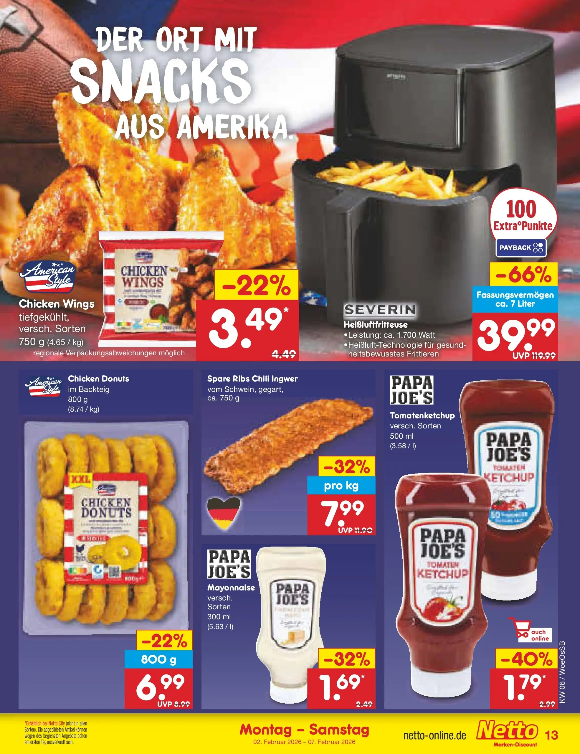 Netto Marken-Discount prospekt Gemmingen	 (ab 01.02.2026) » Angebote | Seite: 13 | Produkte: Spare ribs, Chili, Ketchup, Heißluftfritteuse