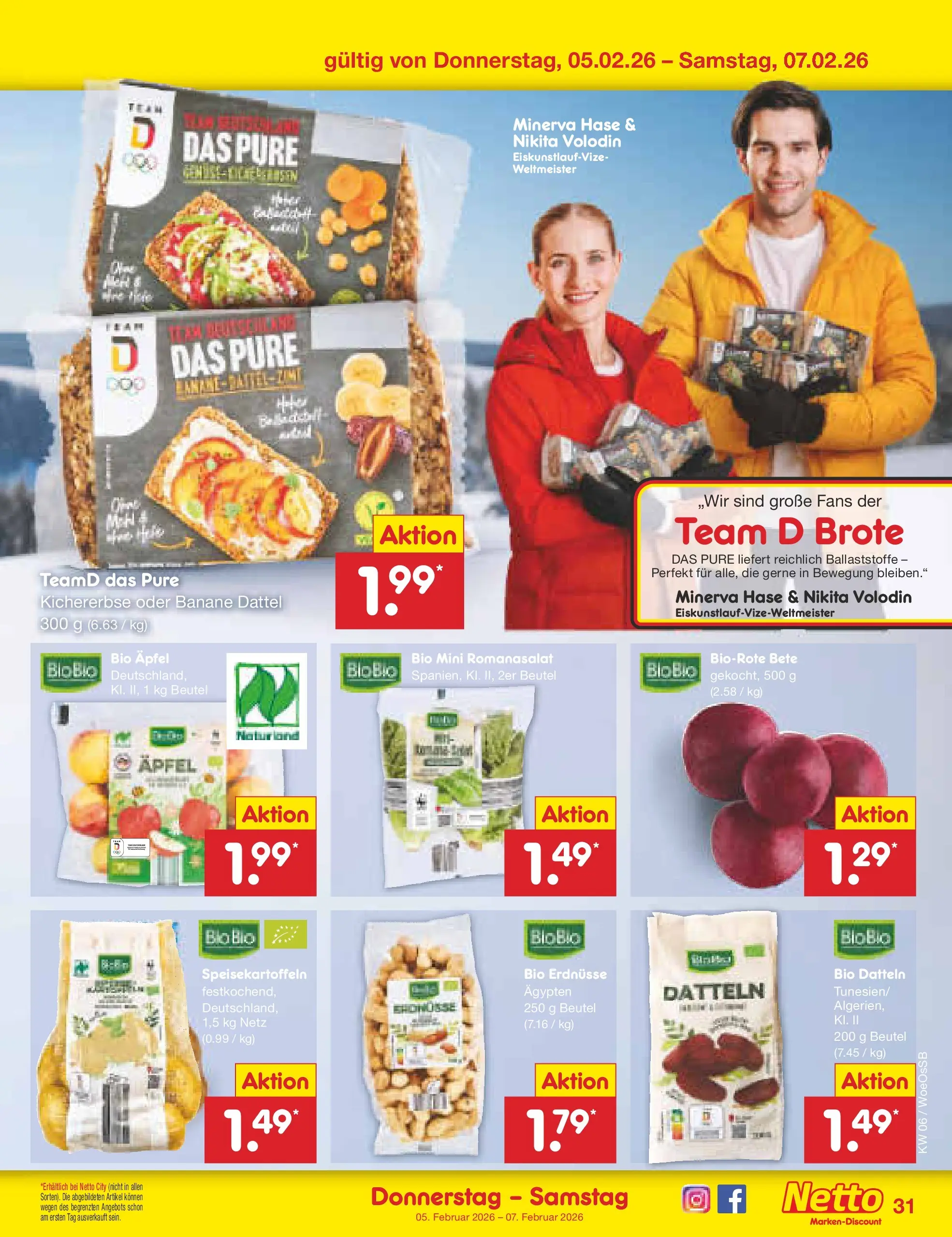 Netto Marken-Discount prospekt Gemmingen	 (ab 01.02.2026) » Angebote | Seite: 39 | Produkte: Erdnüsse, Äpfel, Dattel