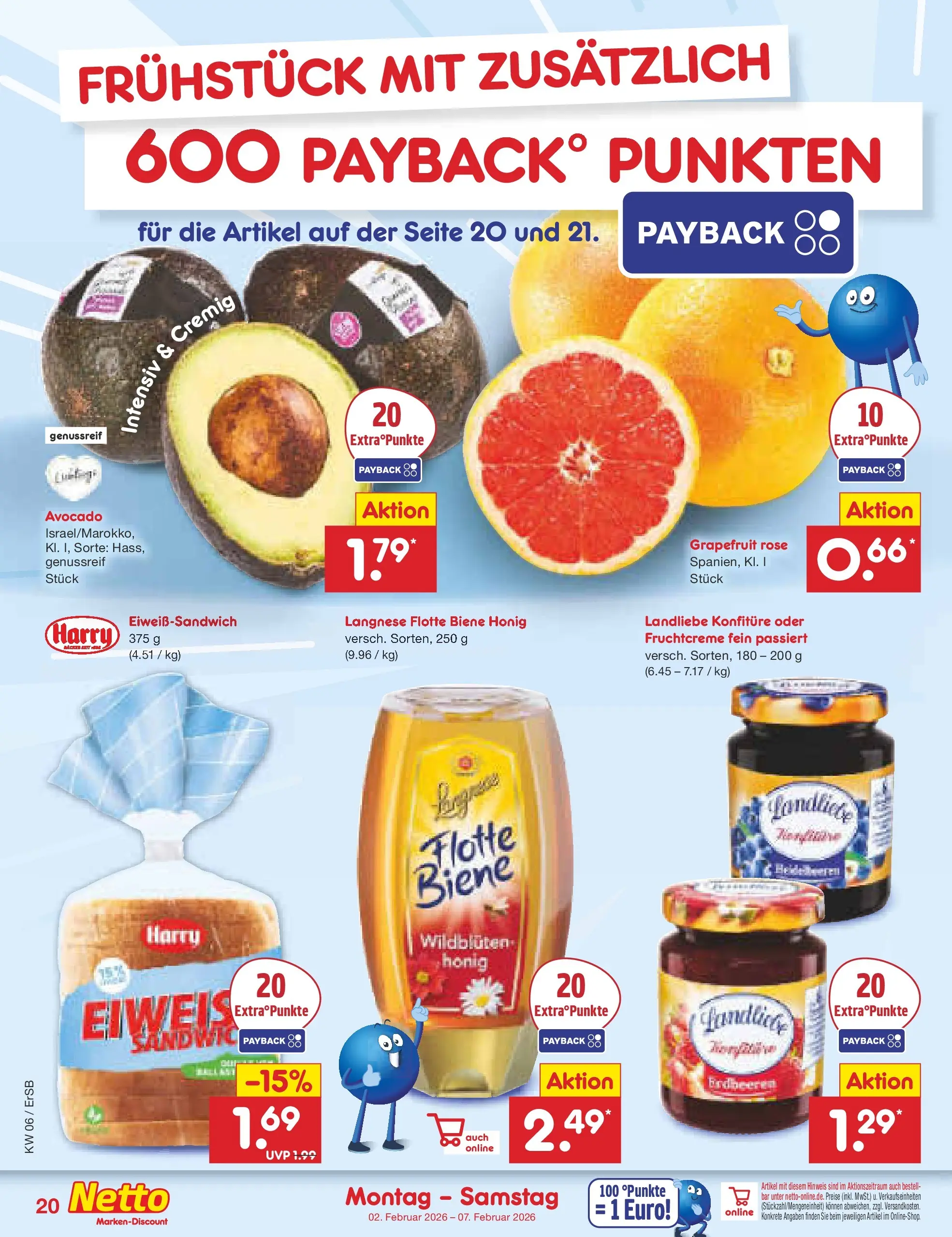Netto Marken-Discount prospekt Naumburg	 (ab 02.02.2026) » Angebote | Seite: 30 | Produkte: Langnese, Avocado, Grapefruit, Erdbeeren