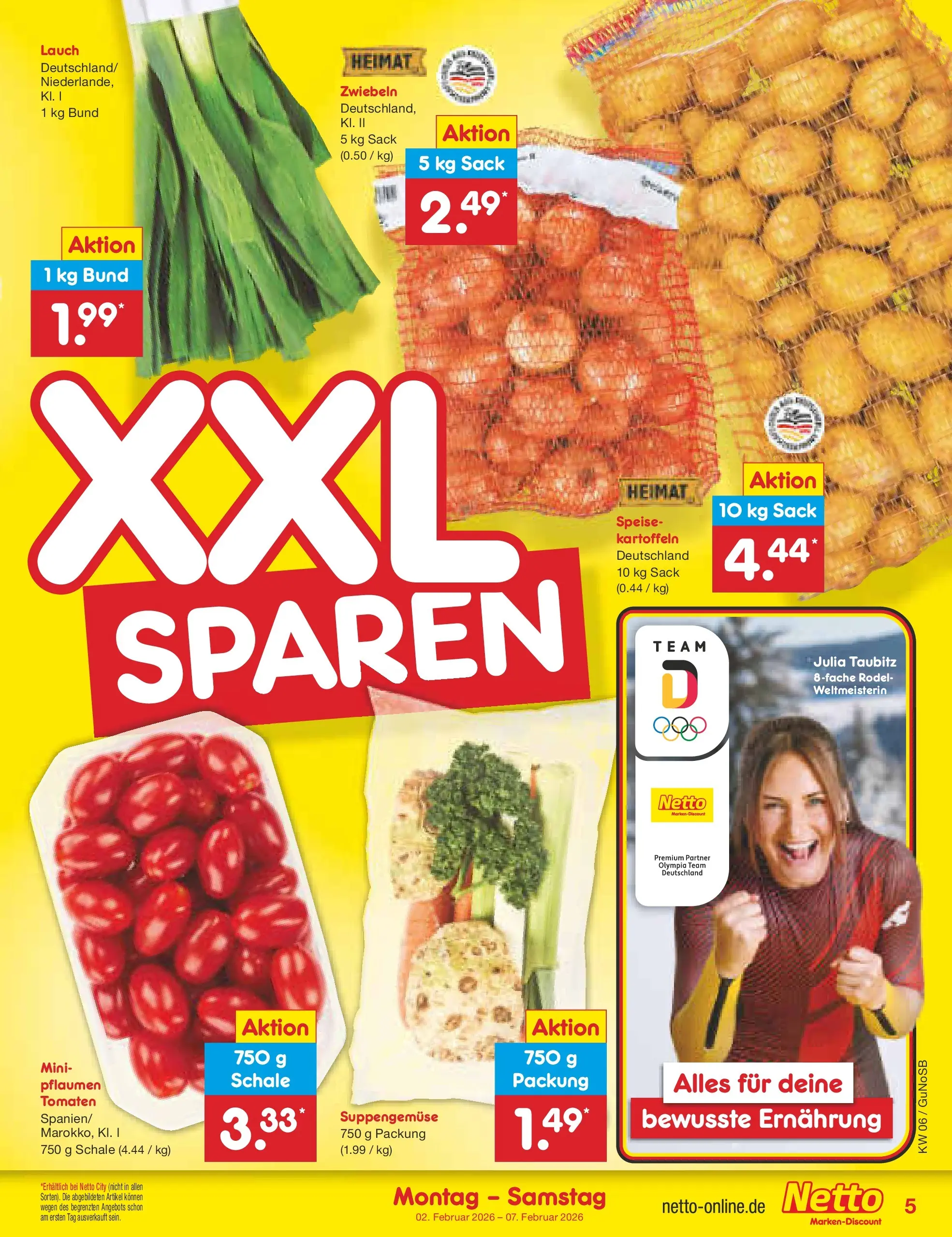 Netto Marken-Discount prospekt Machern	 (ab 02.02.2026) » Angebote | Seite: 5 | Produkte: Pflaumen, Tomaten, Kartoffeln, Zwiebeln
