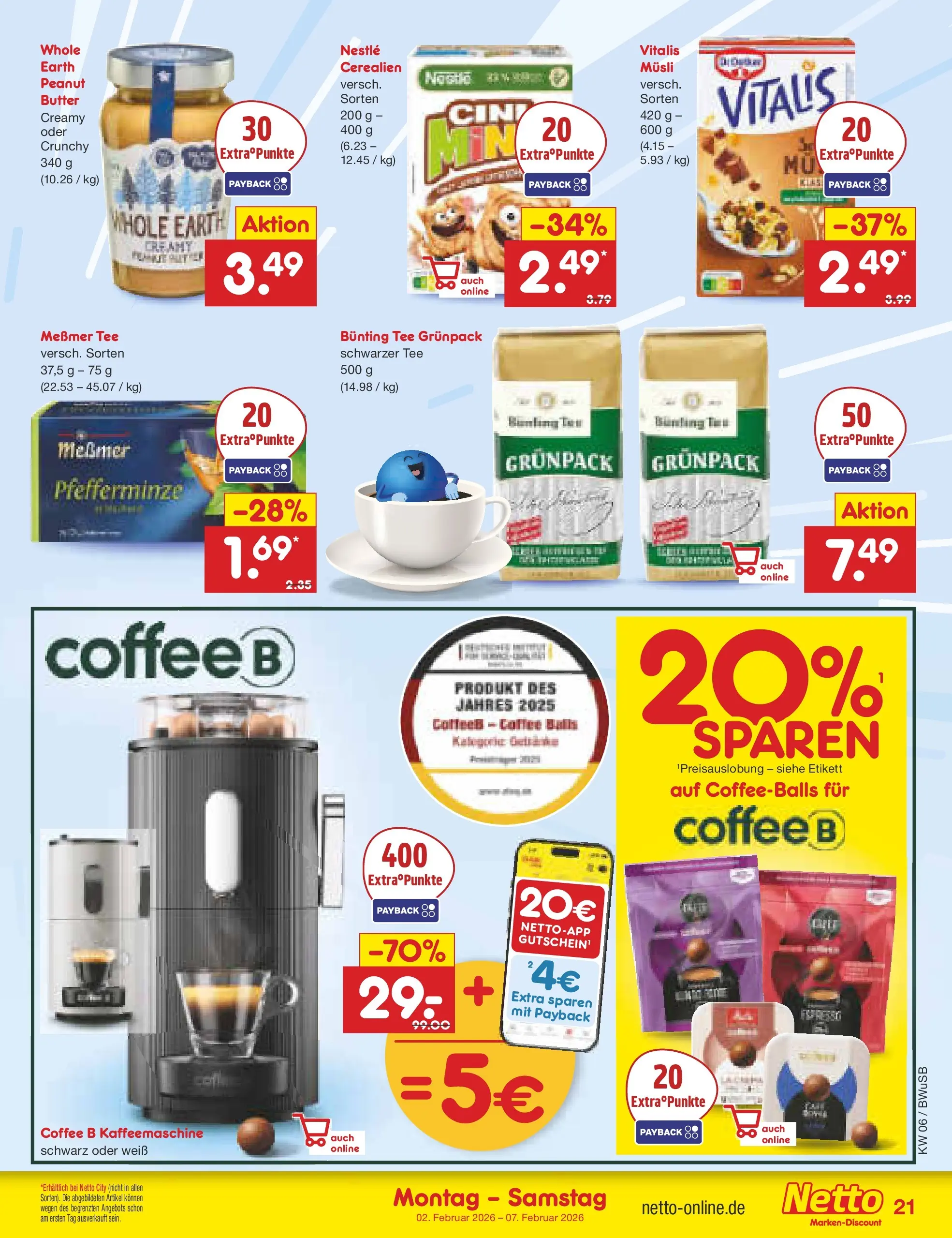Netto Marken-Discount prospekt Stemwede-Dielingen	 (ab 01.02.2026) » Angebote | Seite: 27 | Produkte: Musli, Kaffeemaschine, Butter, Messmer
