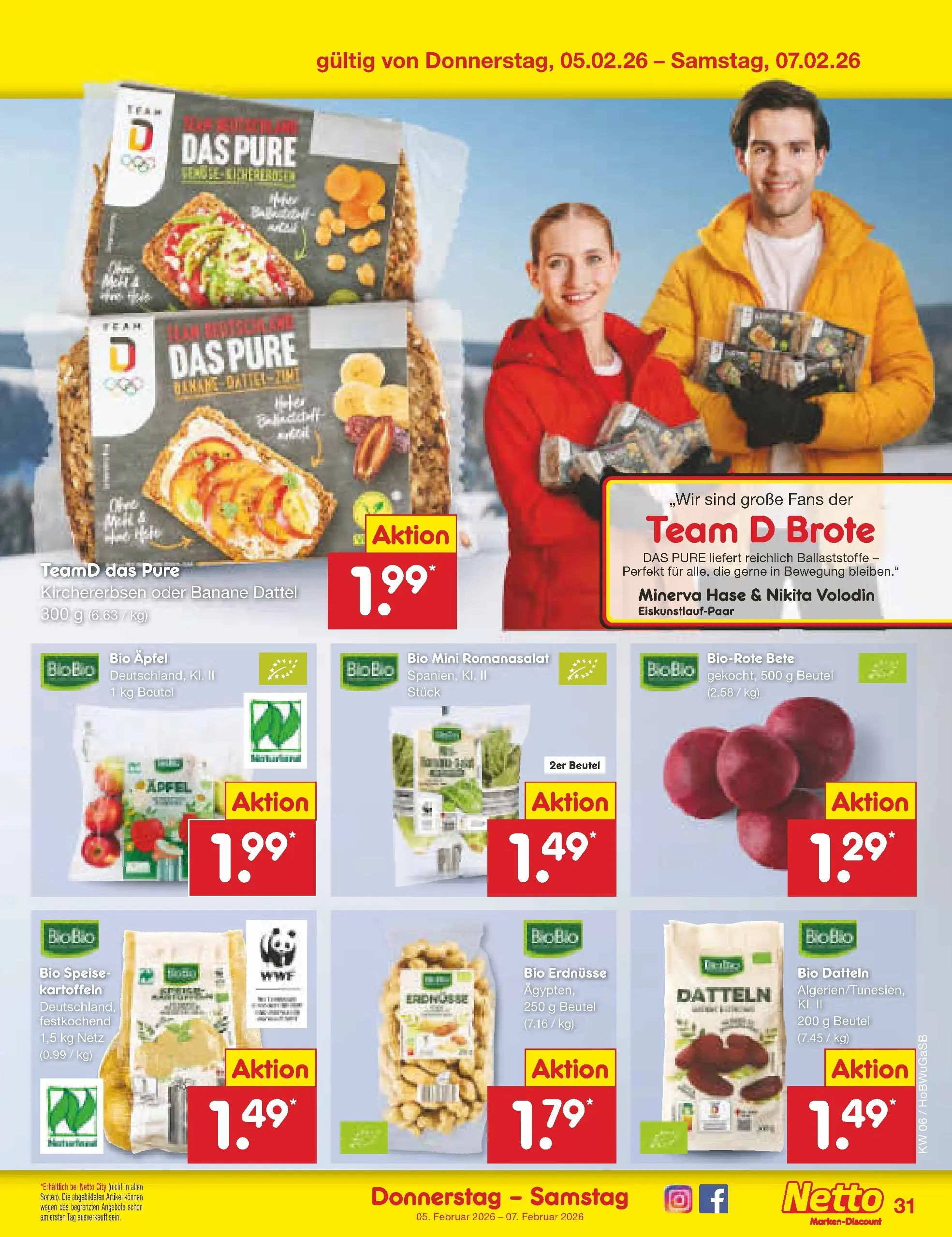 Netto Marken-Discount prospekt Stemwede-Dielingen	 (ab 01.02.2026) » Angebote | Seite: 43 | Produkte: Erdnüsse, Äpfel, Kartoffeln, Dattel