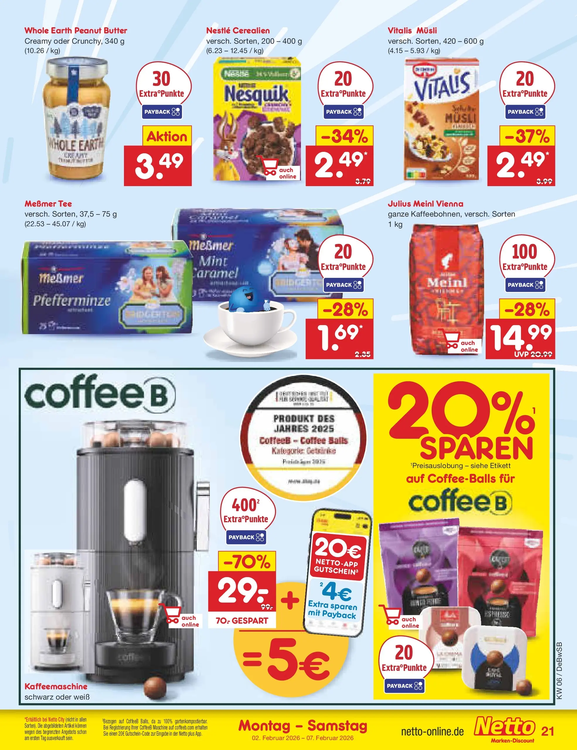 Netto Marken-Discount prospekt Waiblingen-Bittenfeld	 (ab 02.02.2026) » Angebote | Seite: 27 | Produkte: Musli, Nesquik, Butter, Tee