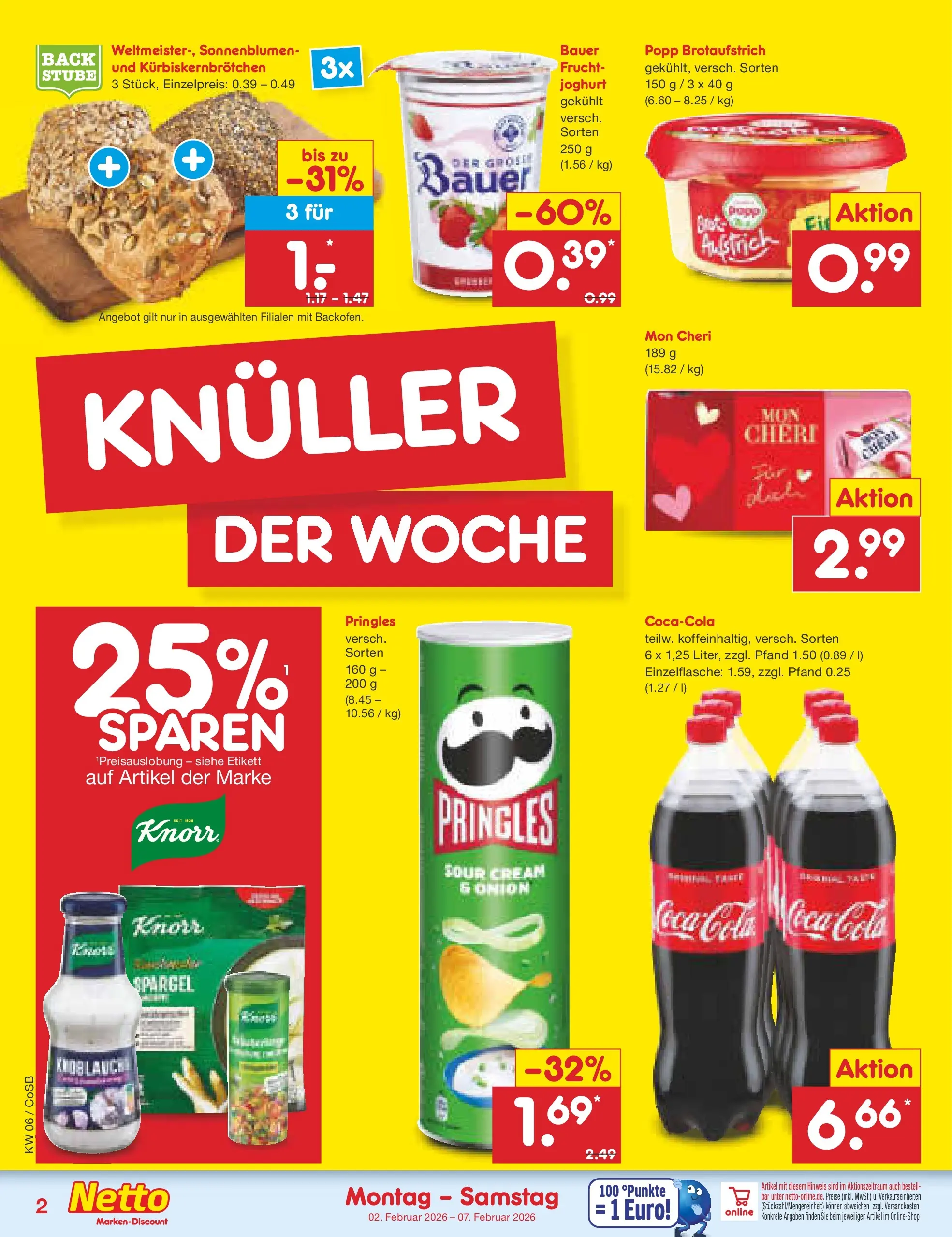 Netto Marken-Discount prospekt Bitterfeld-Wolfen	 (ab 01.02.2026) » Angebote | Seite: 2 | Produkte: Joghurt, Spargel, Knoblauch, Pringles
