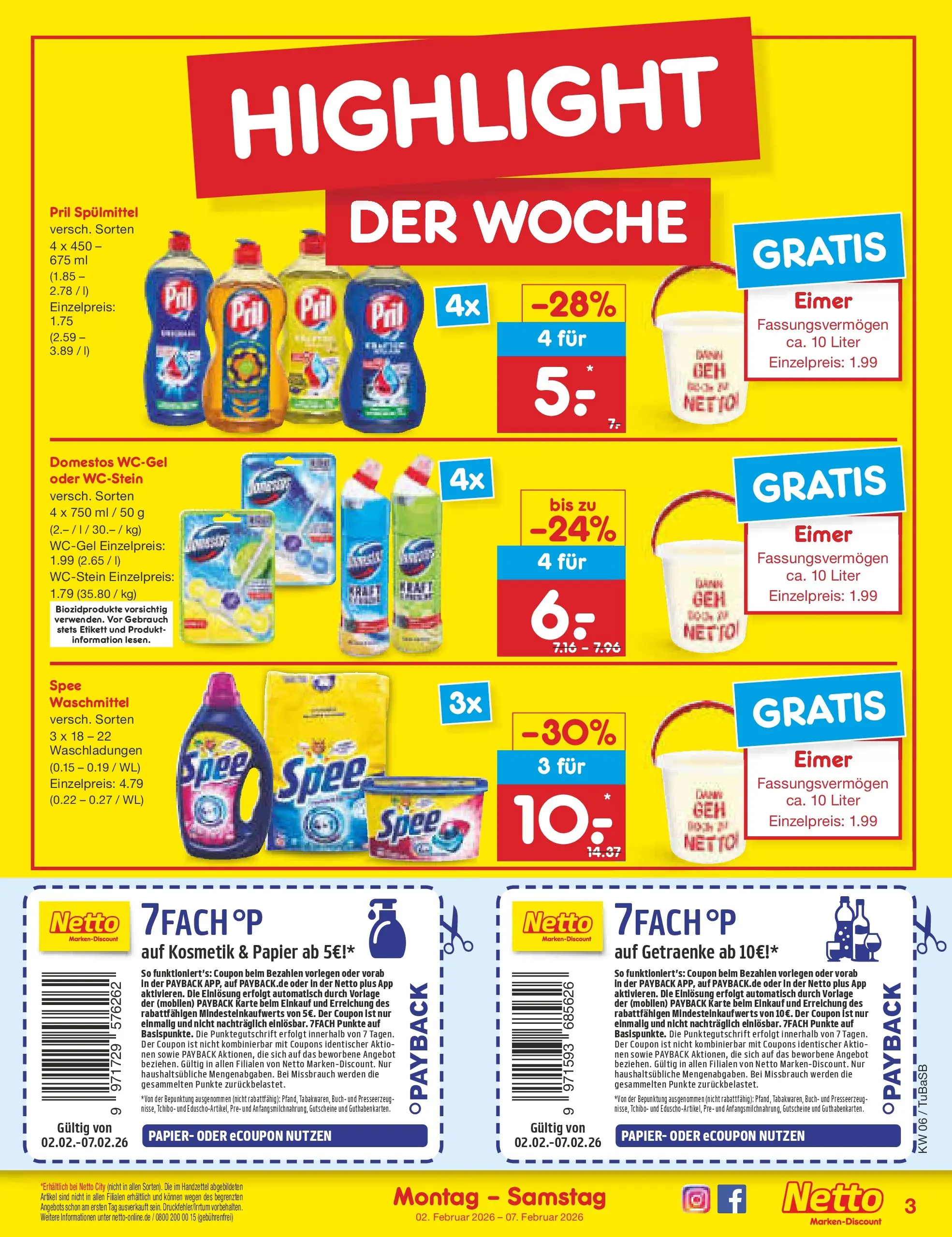 Netto Marken-Discount prospekt Lahr-Langenwinkel	 (ab 01.02.2026) » Angebote | Seite: 3 | Produkte: Spee, Waschmittel, Pril