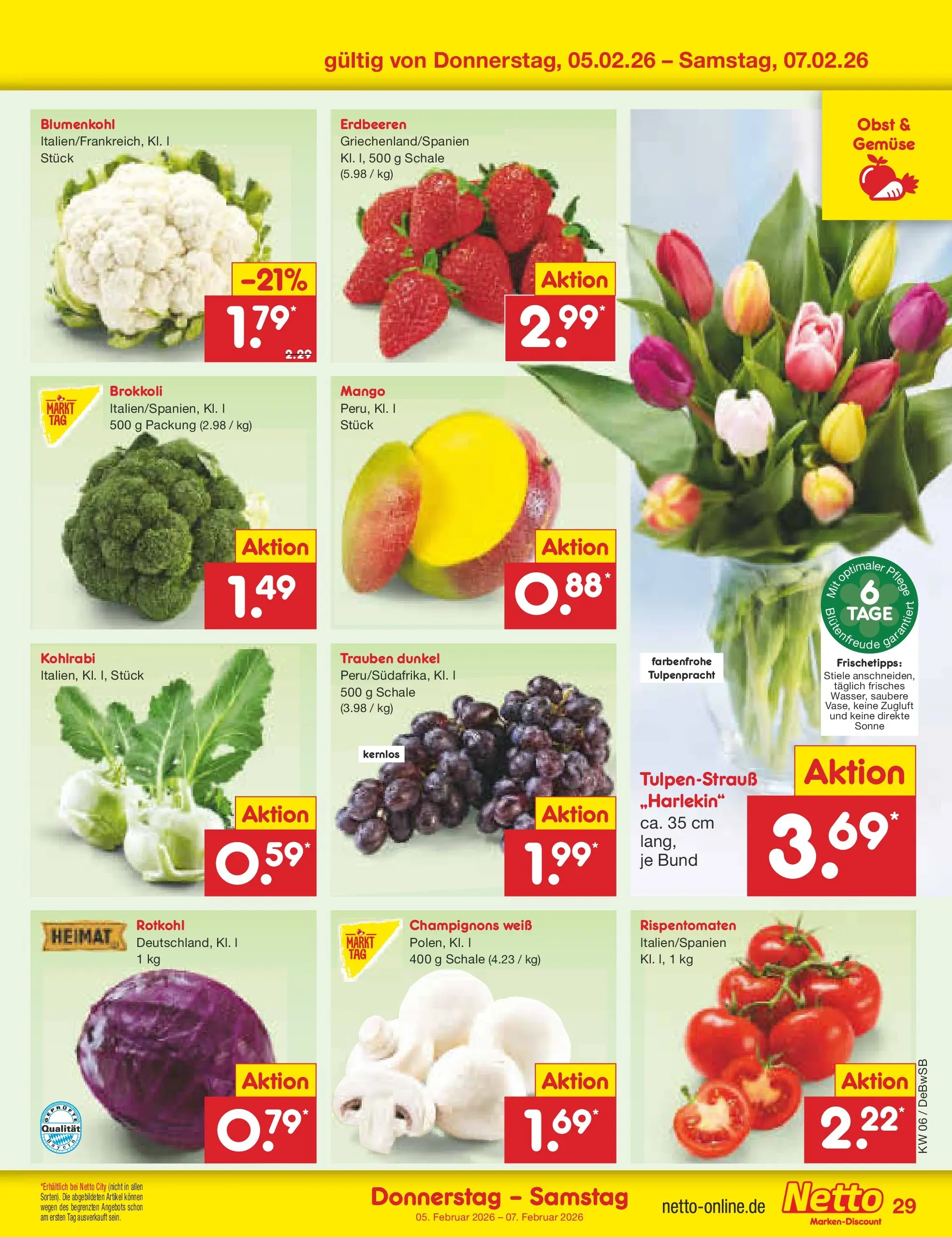 Netto Marken-Discount prospekt Waiblingen-Bittenfeld	 (ab 02.02.2026) » Angebote | Seite: 37 | Produkte: Trauben, Kohlrabi, Gemüse, Erdbeeren