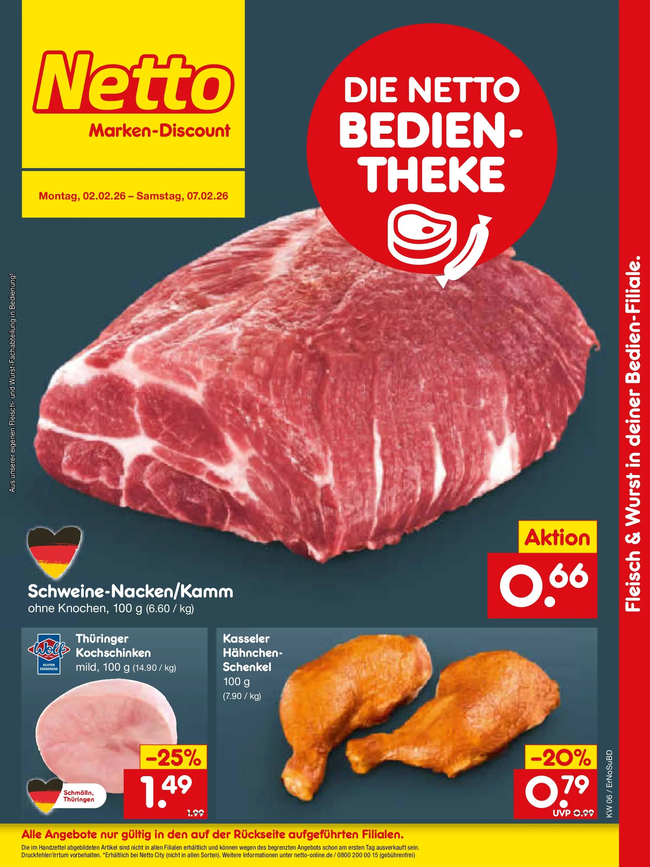 Netto Marken-Discount prospekt Naumburg	 (ab 02.02.2026) » Angebote | Seite: 10 | Produkte: Hahnchen, Theke, Wurst, Fleisch