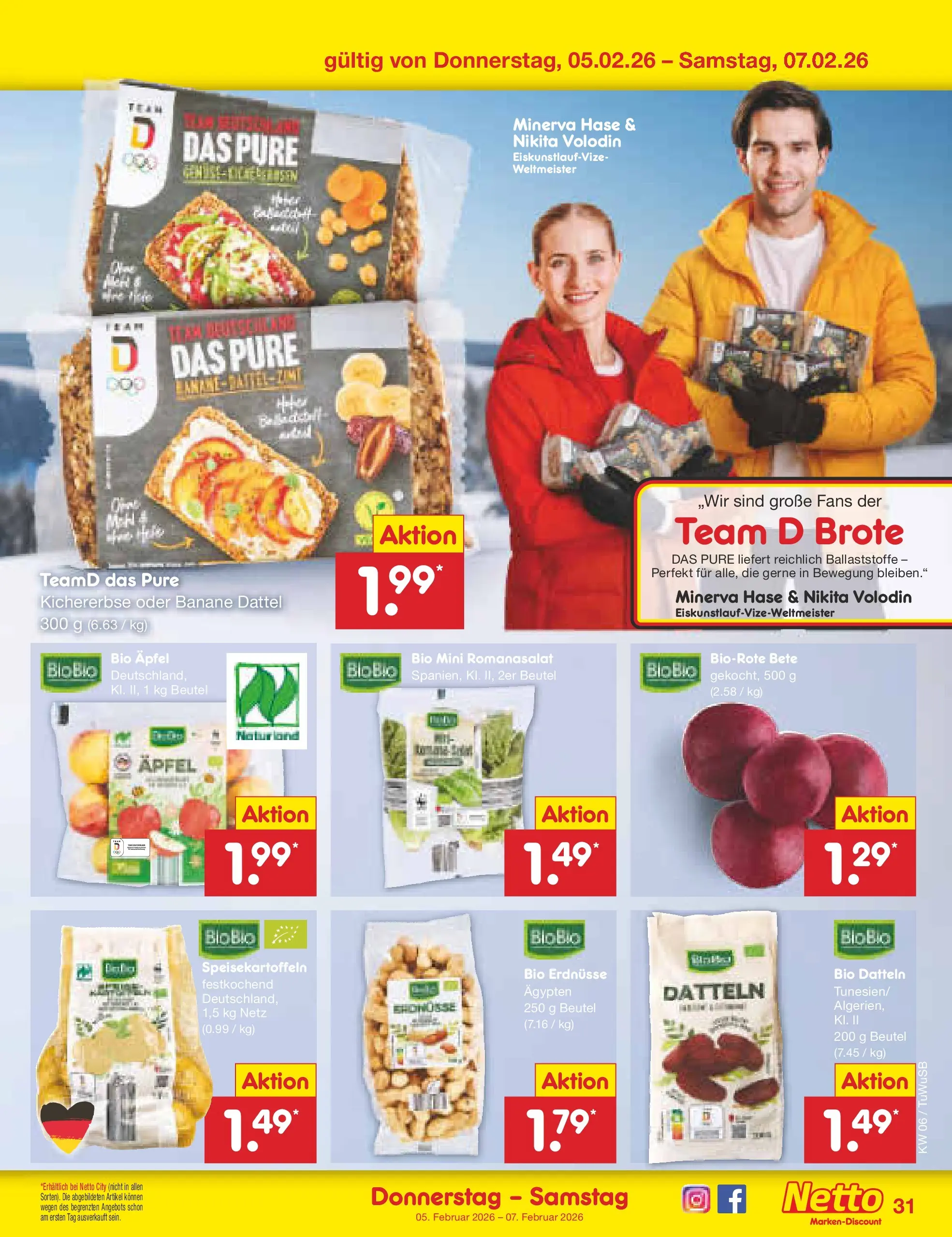 Netto Marken-Discount prospekt Calw-Stammheim	 (ab 01.02.2026) » Angebote | Seite: 43 | Produkte: Erdnüsse, Äpfel, Dattel
