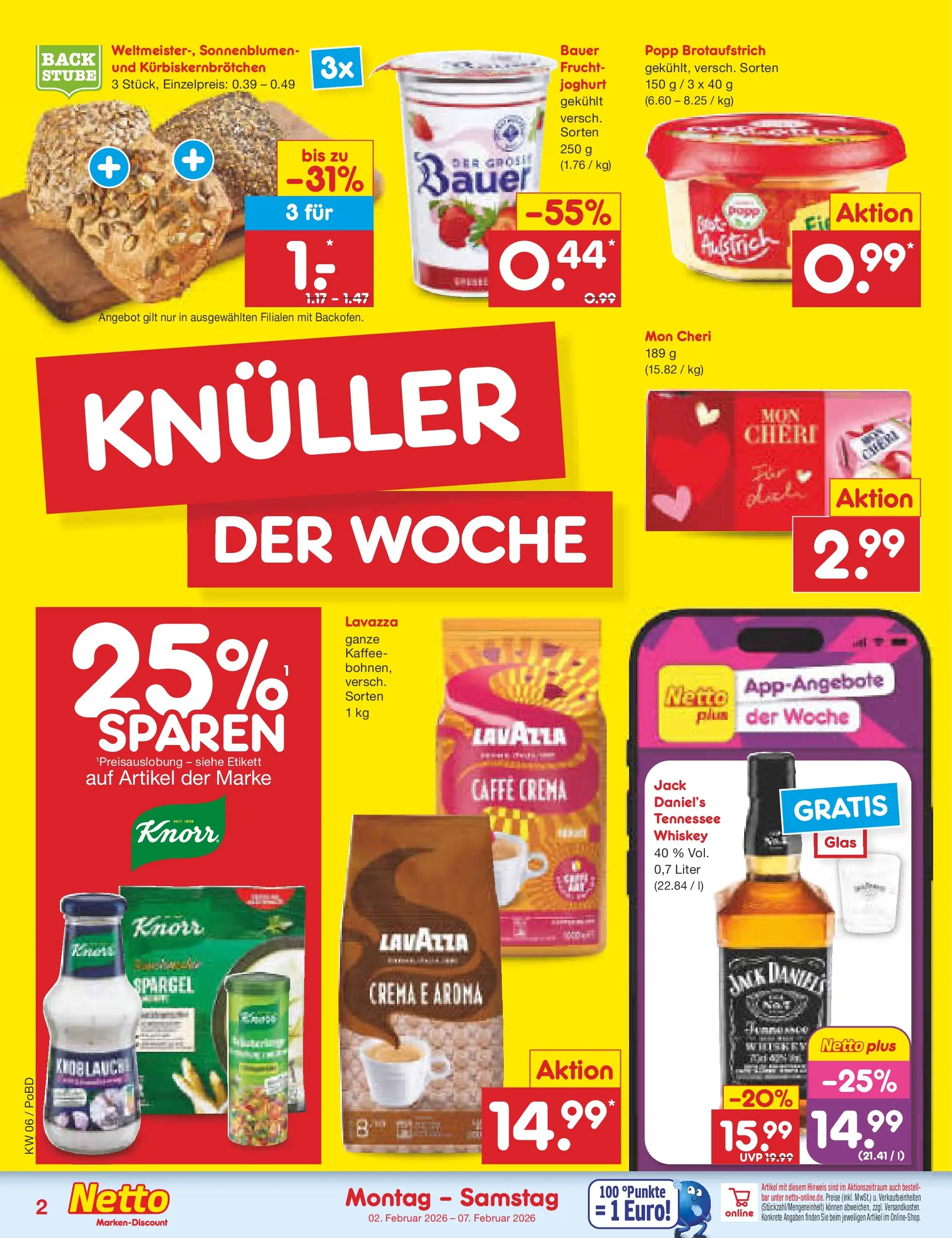 Netto Marken-Discount prospekt Selb	 (ab 01.02.2026) » Angebote | Seite: 2 | Produkte: Kaffee, Knoblauch, Whiskey, Mon cheri
