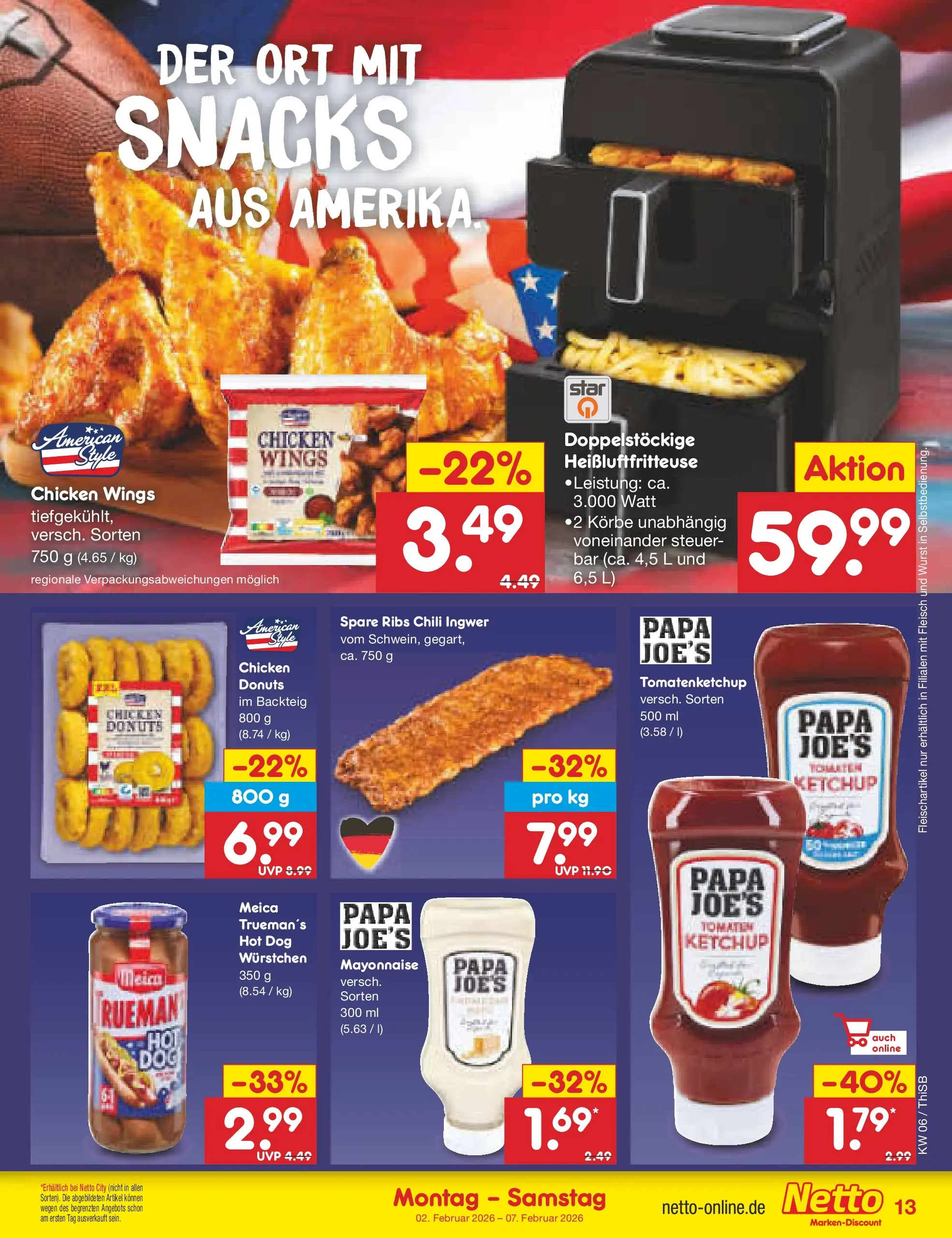 Netto Marken-Discount prospekt Pirna	 (ab 02.02.2026) » Angebote | Seite: 13 | Produkte: Spare ribs, Meica, Wurst, Ketchup