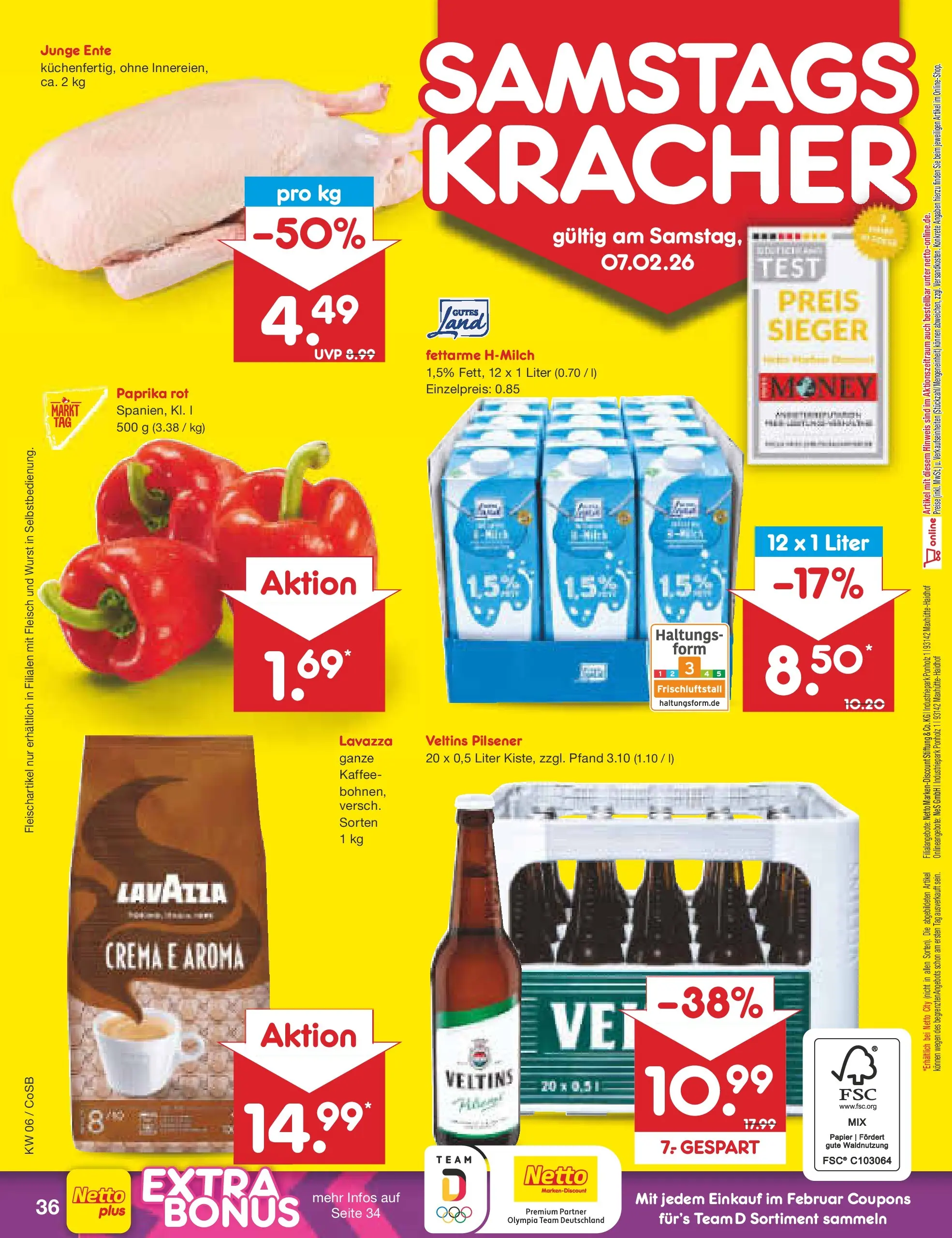 Netto Marken-Discount prospekt Bitterfeld-Wolfen	 (ab 01.02.2026) » Angebote | Seite: 48 | Produkte: Paprika, Wurst, Fleisch, Veltins