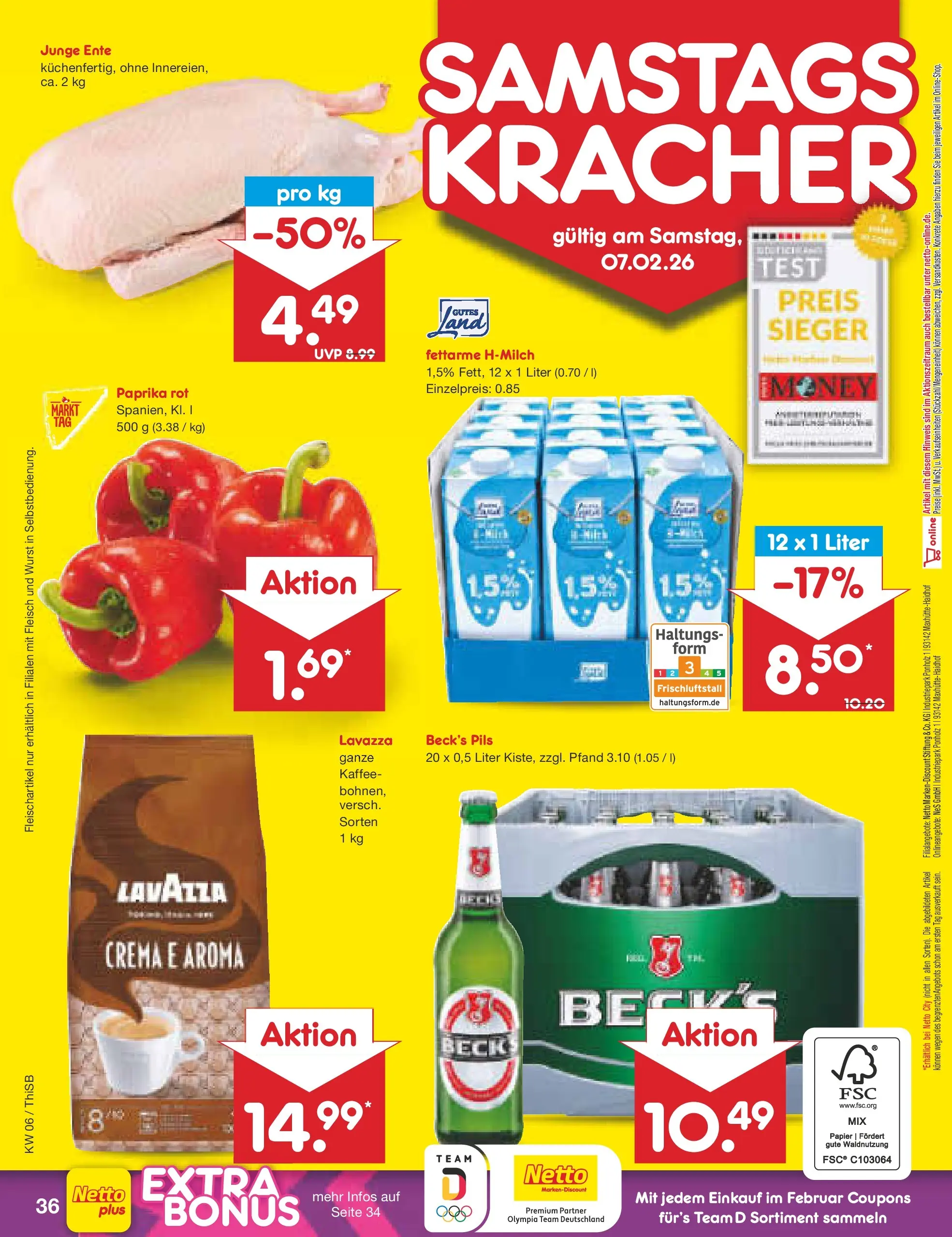 Netto Marken-Discount prospekt Pirna	 (ab 02.02.2026) » Angebote | Seite: 48 | Produkte: Kaffee, Pils, Paprika, Ente