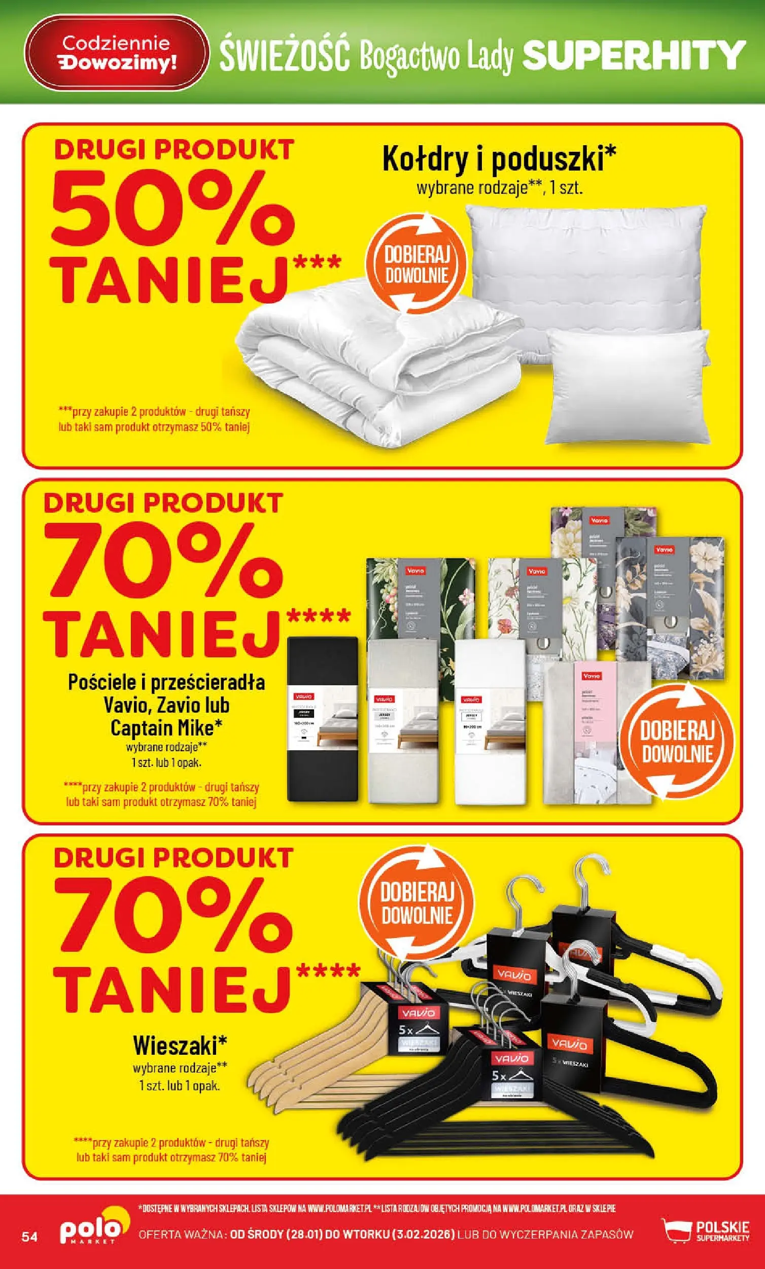 Nowa POLOmarket gazetka od jutra 28.01.2026 (PDF) | Strona: 54 | Produkty: Wieszaki
