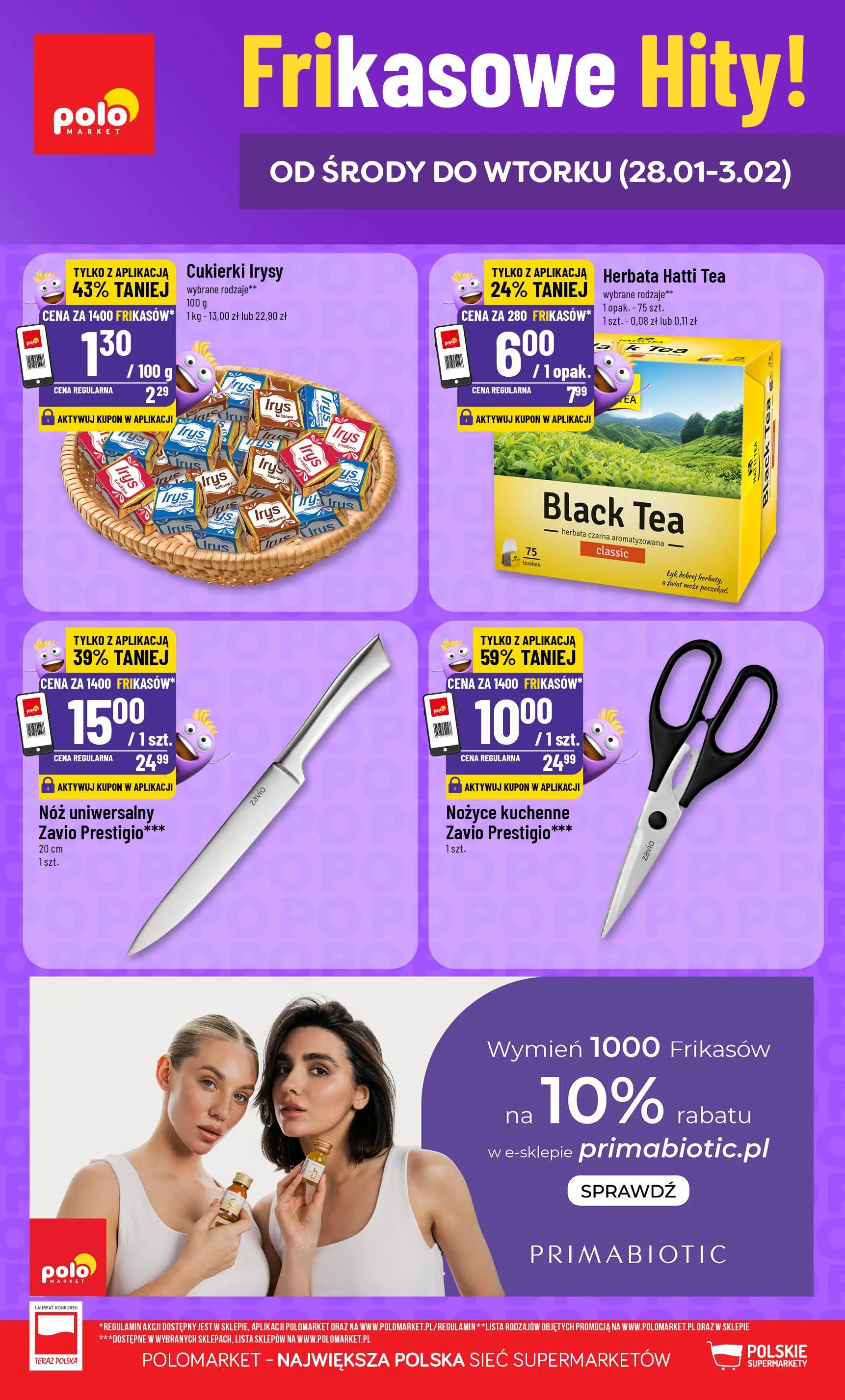 Nowa POLOmarket gazetka od jutra 28.01.2026 (PDF) | Strona: 1 | Produkty: Herbata, Cukierki