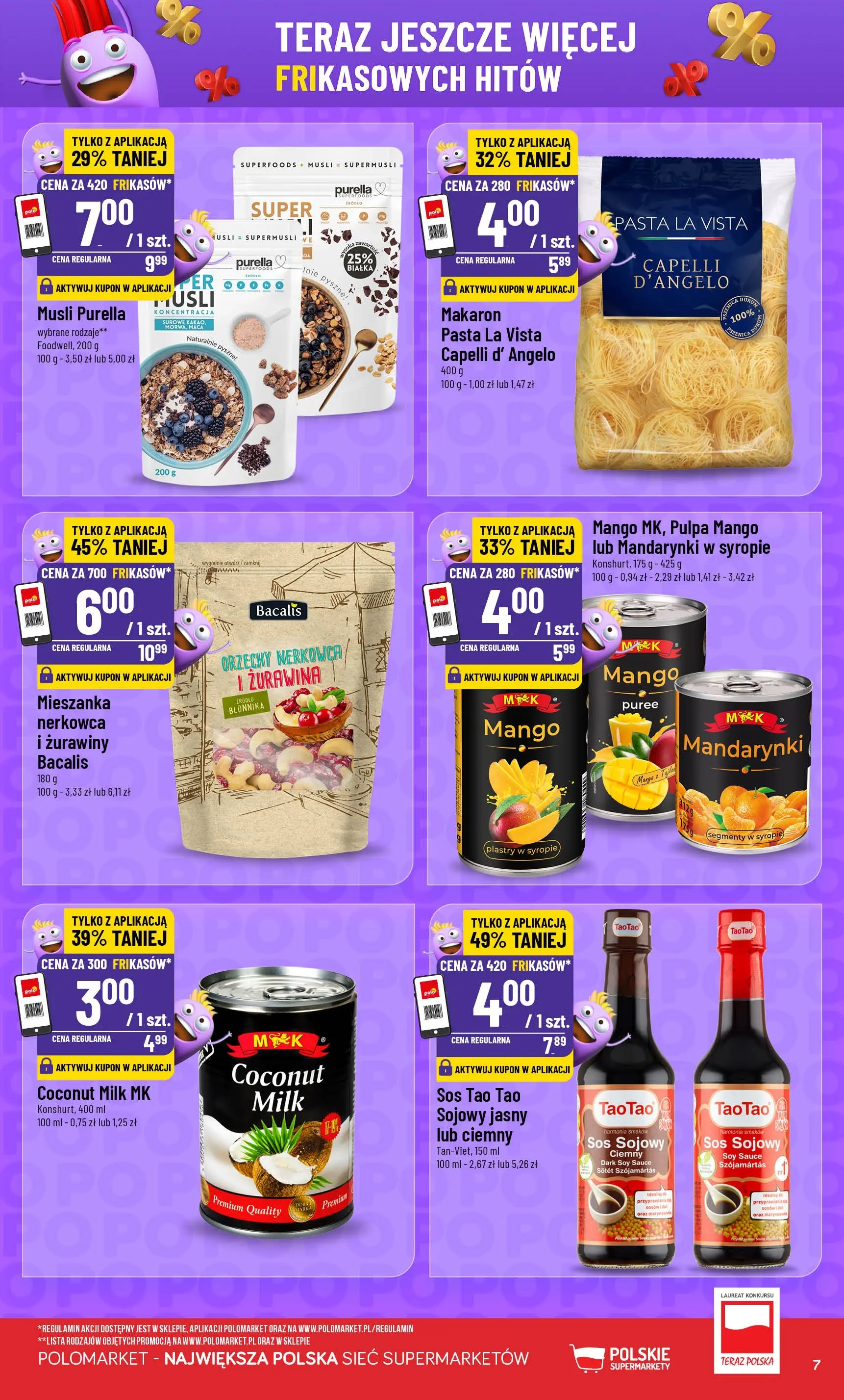 Nowa POLOmarket gazetka od jutra 28.01.2026 (PDF) | Strona: 7 | Produkty: Musli, Mandarynki, Orzechy, Pulpa mango