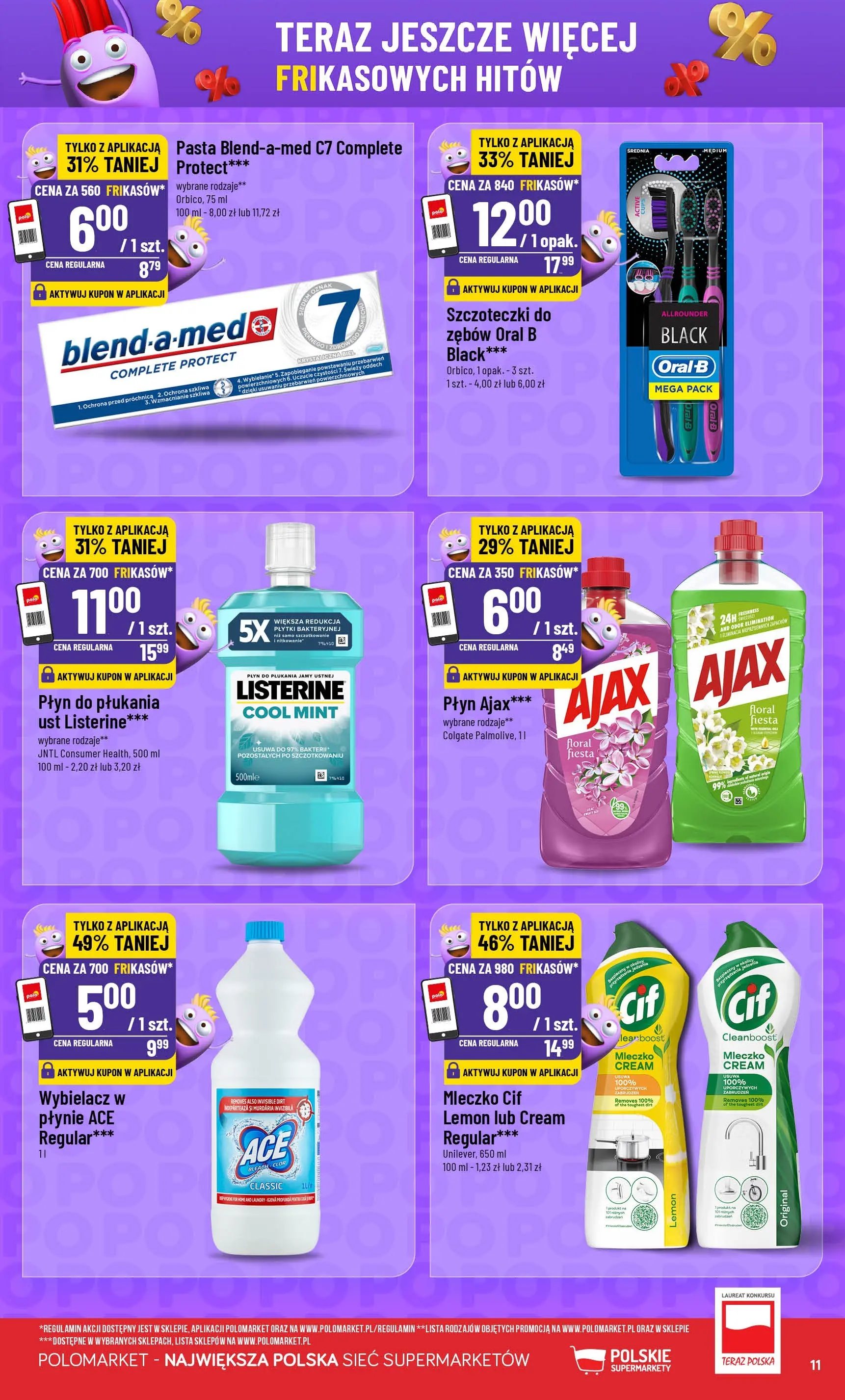 Nowa POLOmarket gazetka od jutra 28.01.2026 (PDF) | Strona: 11 | Produkty: Ser, Płyn do płukania jamy ustnej