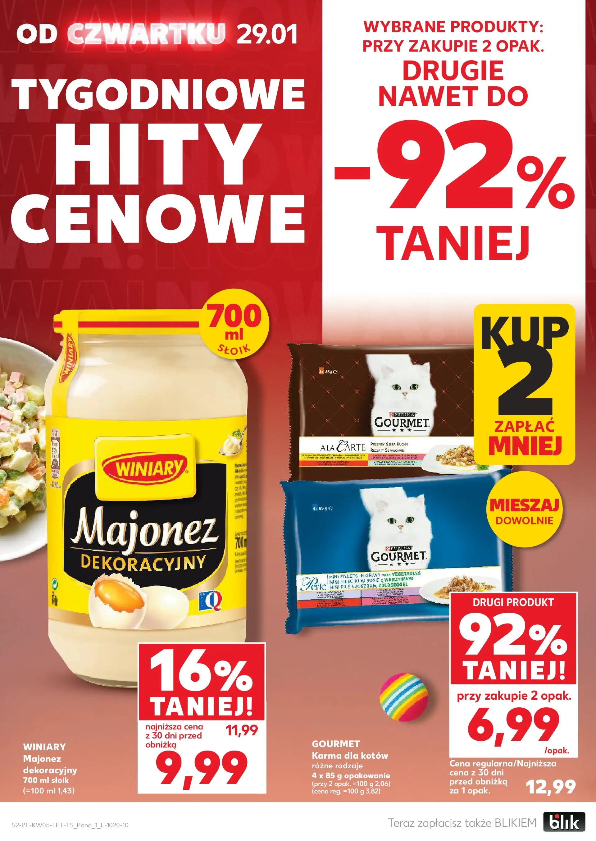 Kaufland gazetka od 29.01.2026 - od jutra PDF | Strona: 2 | Produkty: Karma dla kotów, Majonez