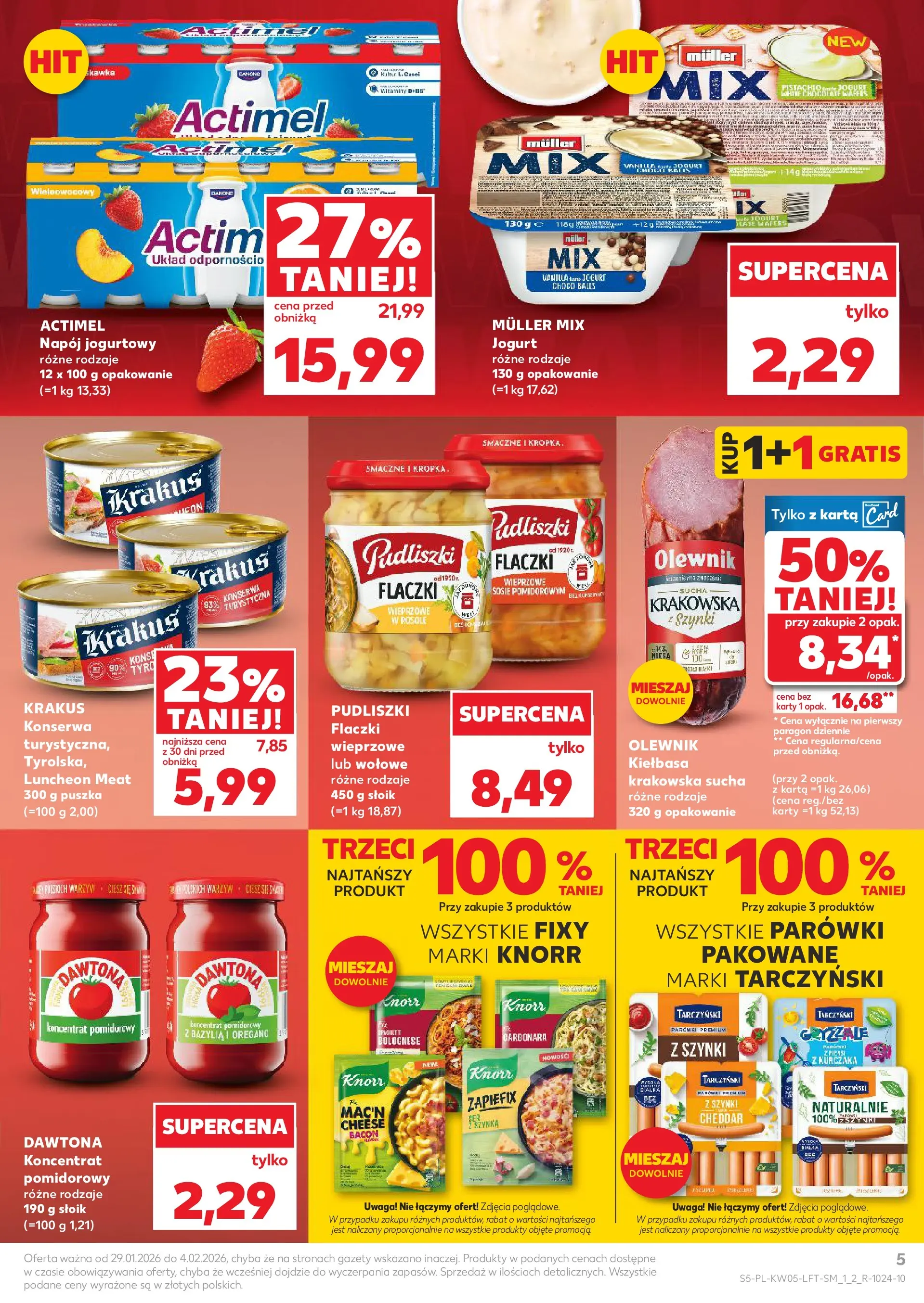 Kaufland gazetka od 29.01.2026 - od jutra PDF | Strona: 5 | Produkty: Kiełbasa, Oregano, Bazylia, Jogurt
