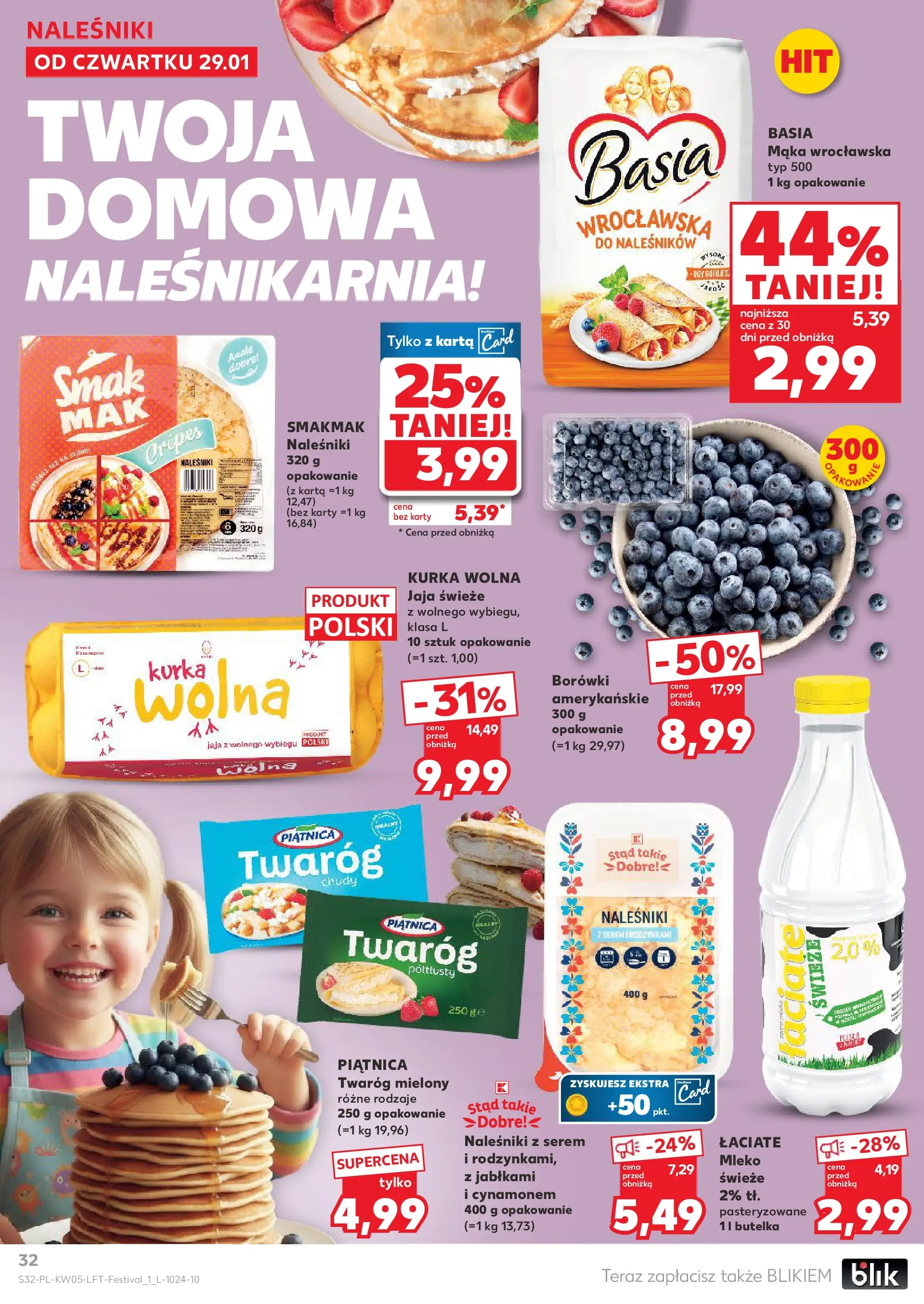 Kaufland gazetka od 29.01.2026 - od jutra PDF | Strona: 32 | Produkty: Karta, Twaróg mielony, Mleko, Twaróg