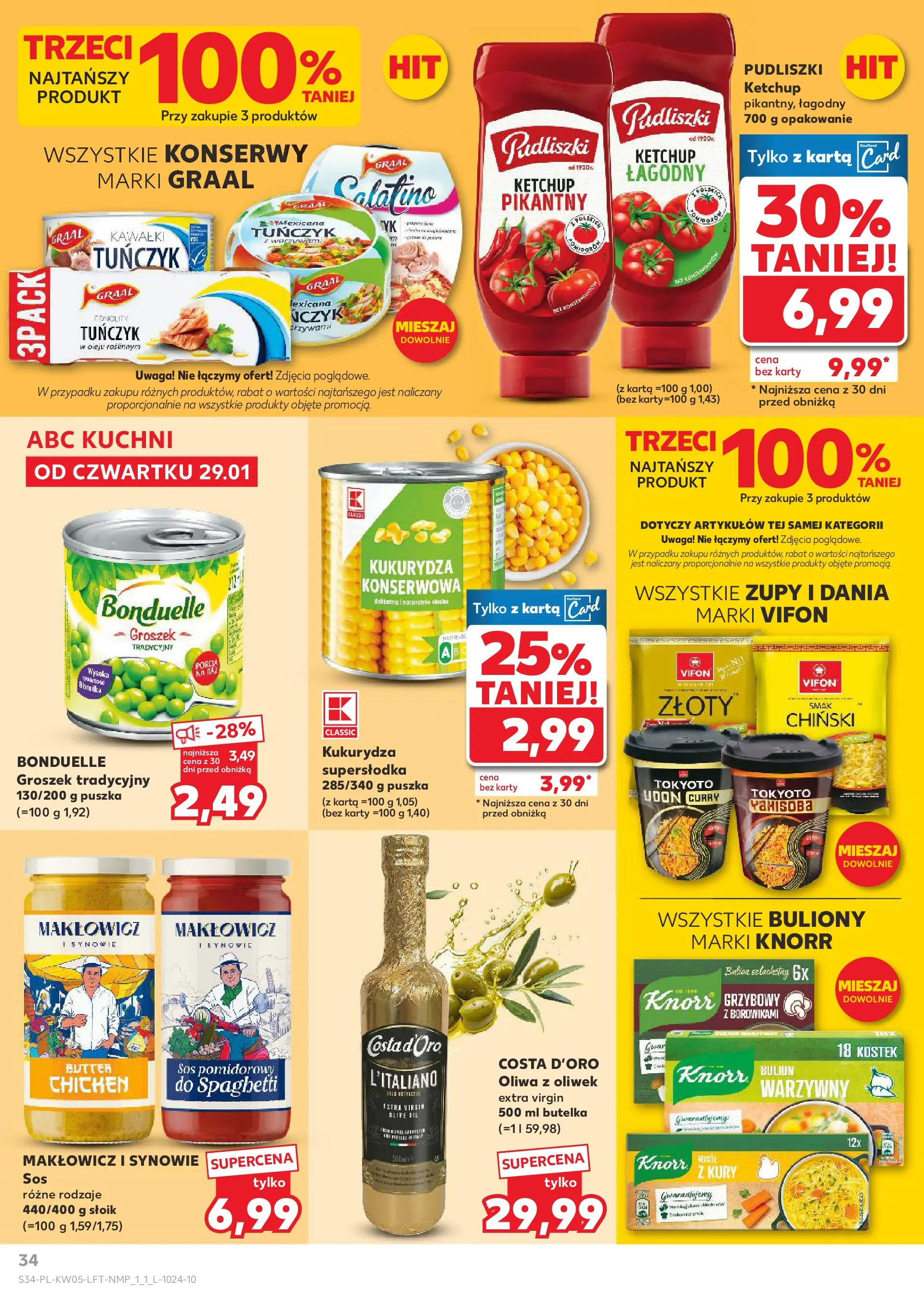 Kaufland gazetka od 29.01.2026 - od jutra PDF | Strona: 34 | Produkty: Karta, Groszek, Vifon, Sos