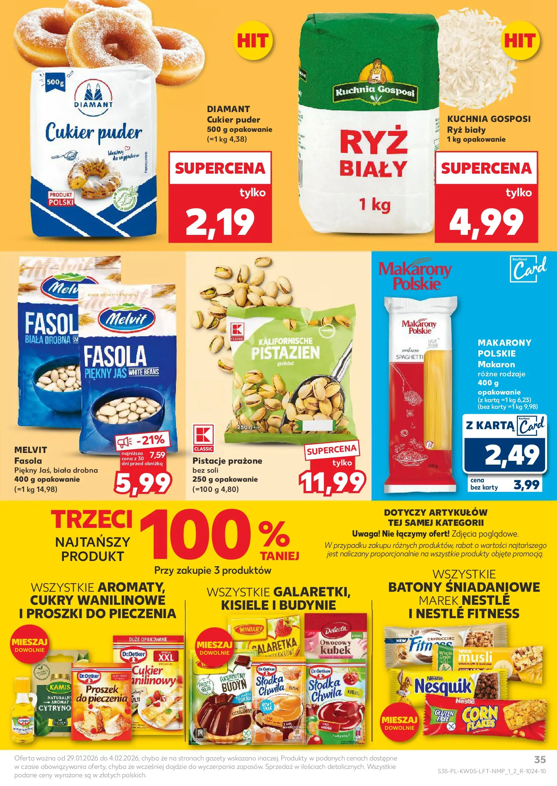 Kaufland gazetka od 29.01.2026 - od jutra PDF | Strona: 35 | Produkty: Karta, Puder, Musli, Cukier