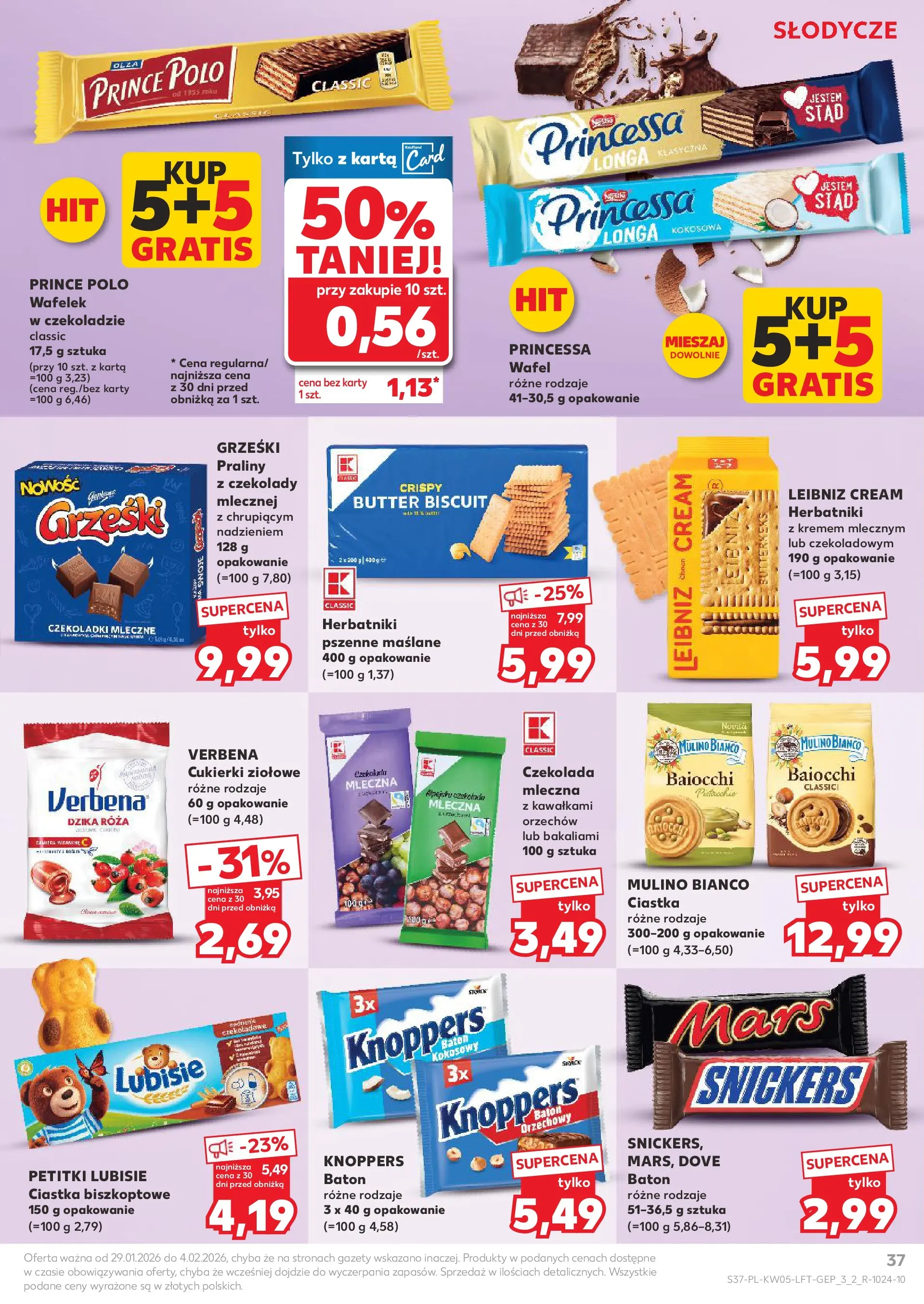Kaufland gazetka od 29.01.2026 - od jutra PDF | Strona: 37 | Produkty: Czekolady, Czekoladki, Praliny, Cukierki