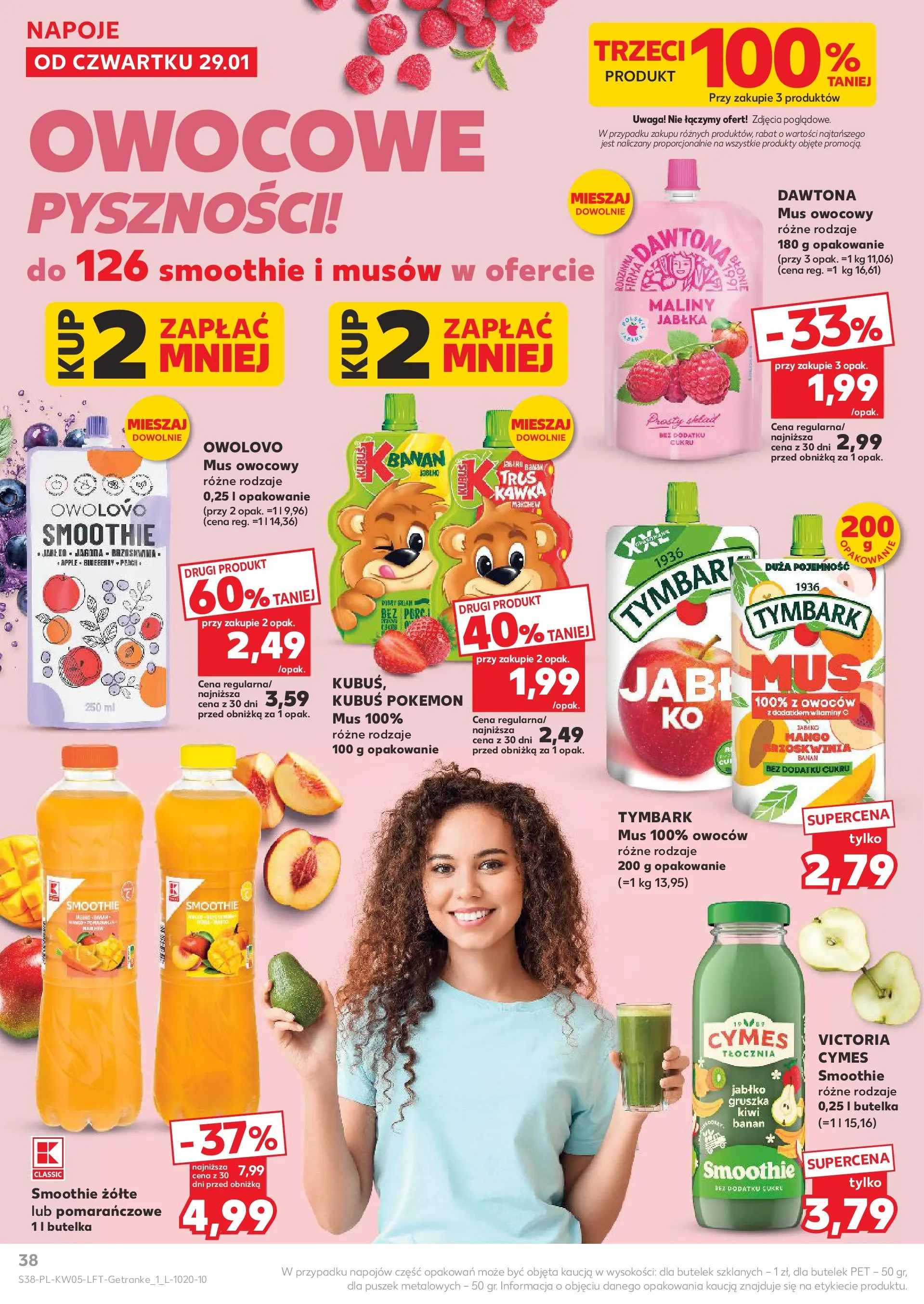 Kaufland gazetka od 29.01.2026 - od jutra PDF | Strona: 38 | Produkty: Mango, Gruszka, Smoothie, Banan