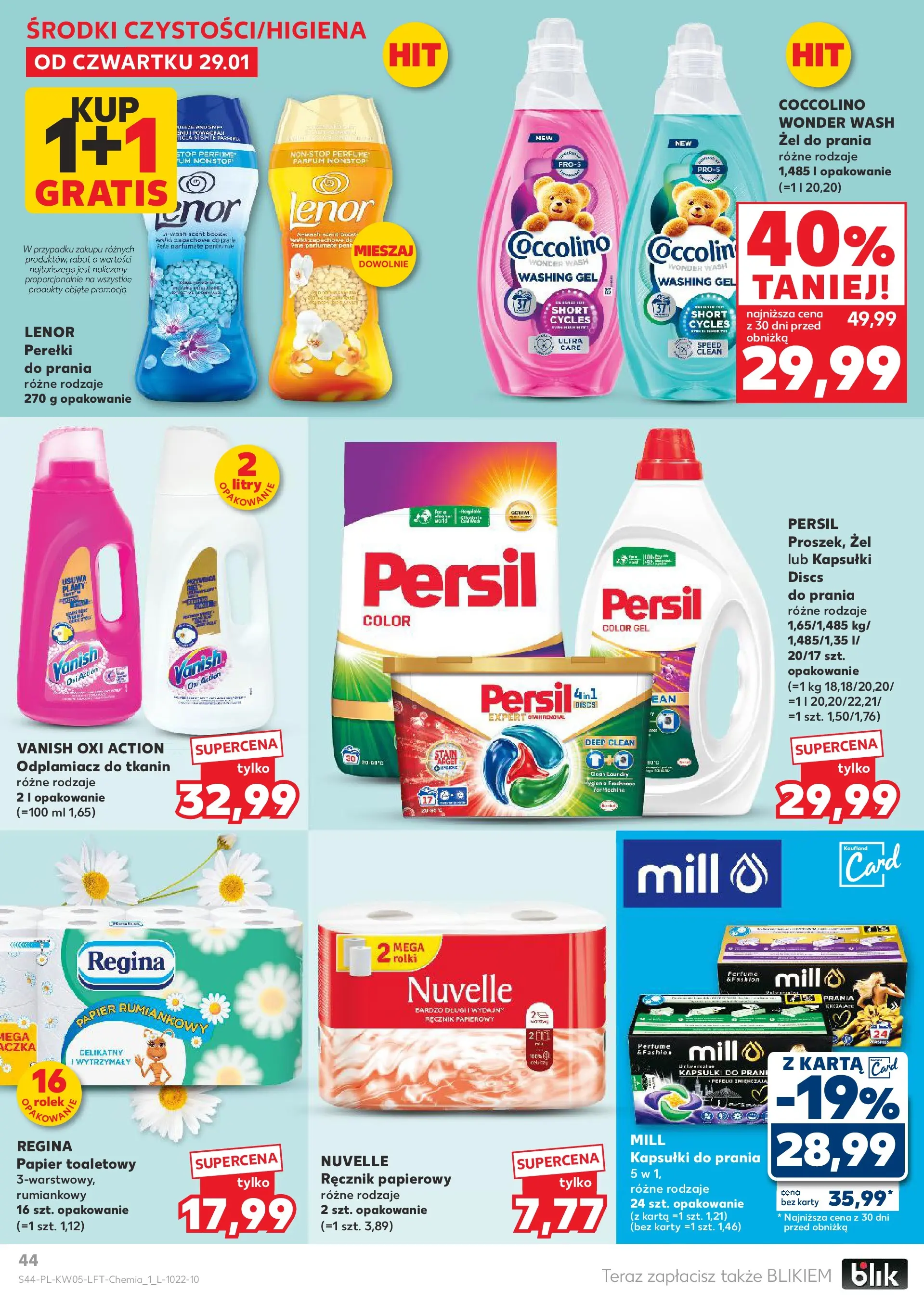 Kaufland gazetka od 29.01.2026 - od jutra PDF | Strona: 44 | Produkty: Karta, Papier toaletowy, Persil, Rolki