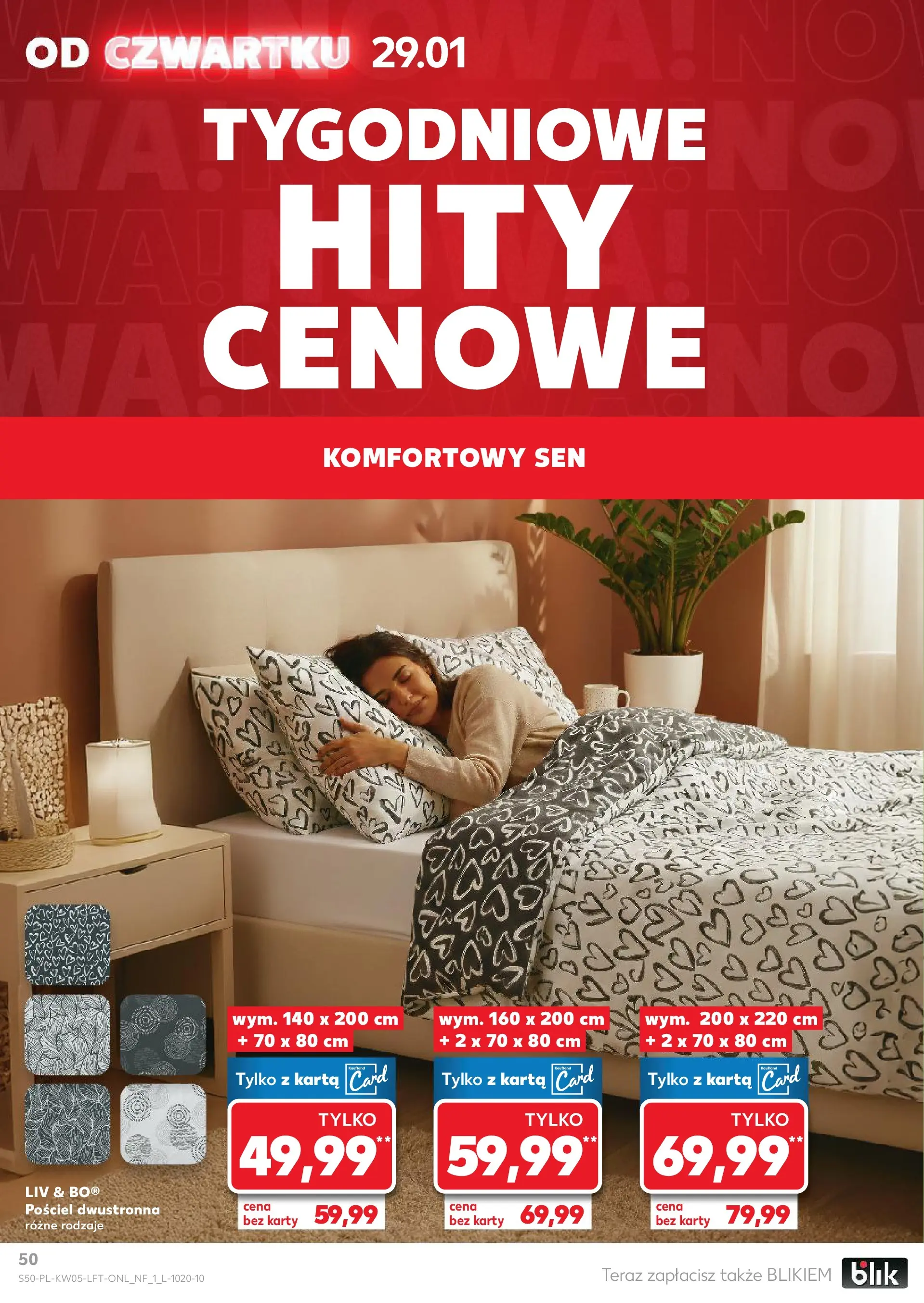 Kaufland gazetka od 29.01.2026 - od jutra PDF | Strona: 50 | Produkty: Pościel, Karta