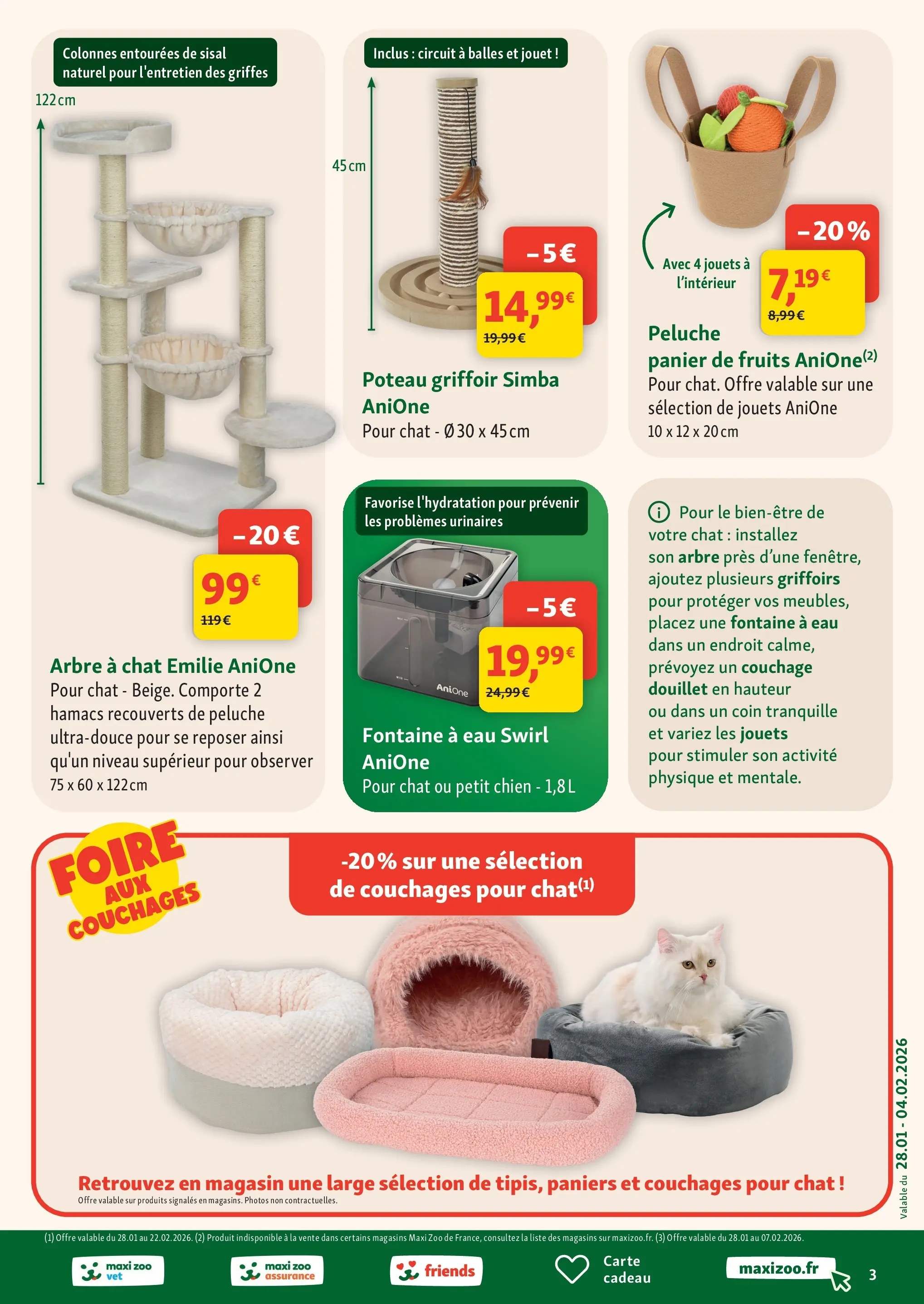 Offres - Des promos qui gardent en forme ! 【Février】 | Page: 3 | Produits: Peluche, Jouets, Arbre à chat, Panier
