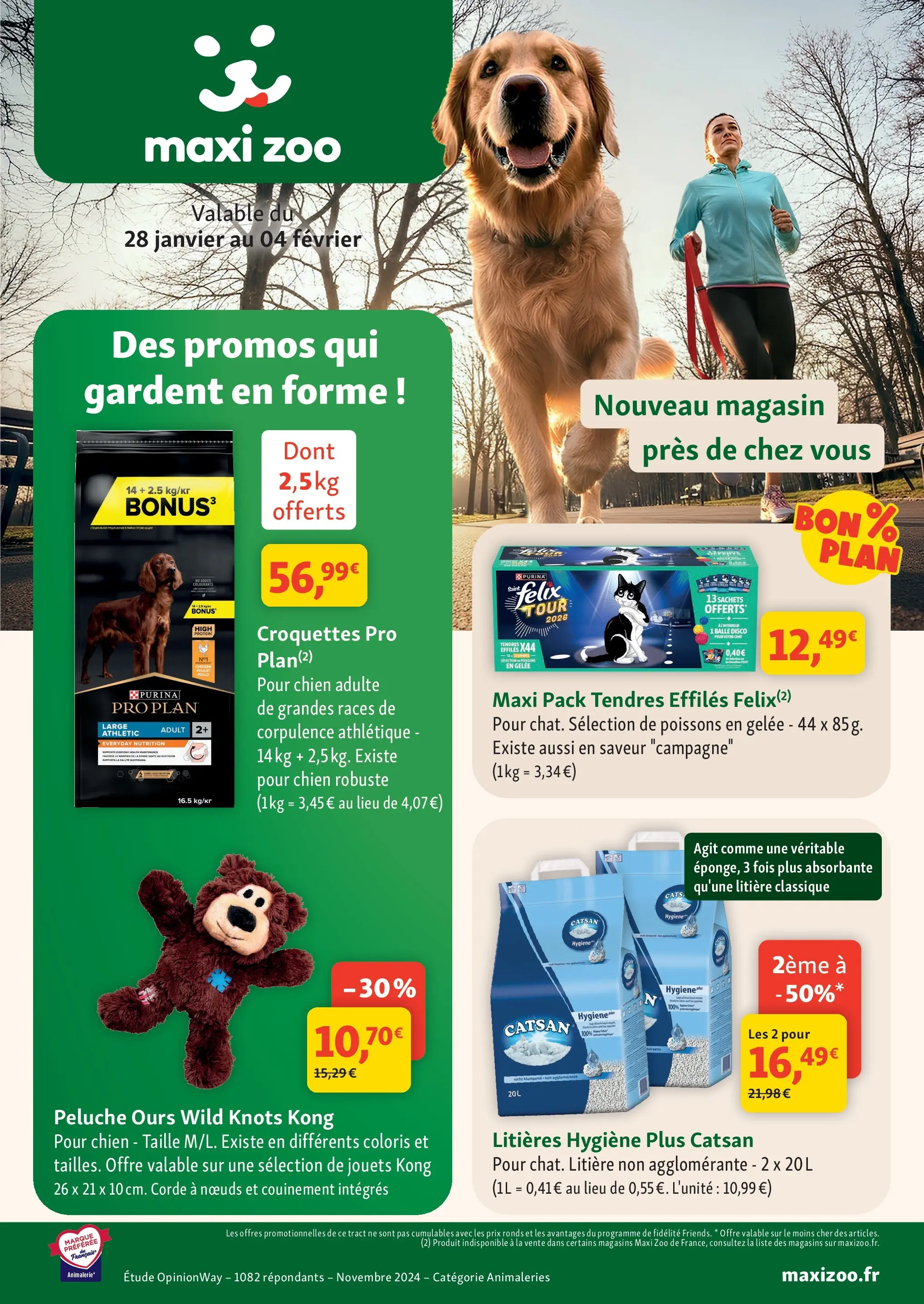Maxi ZOO - Nouveau magasin près de chez vous à partir du 27/01/2026 - promo en ligne | Page: 1 | Produits: Peluche, Jouets, Litière, Gelée