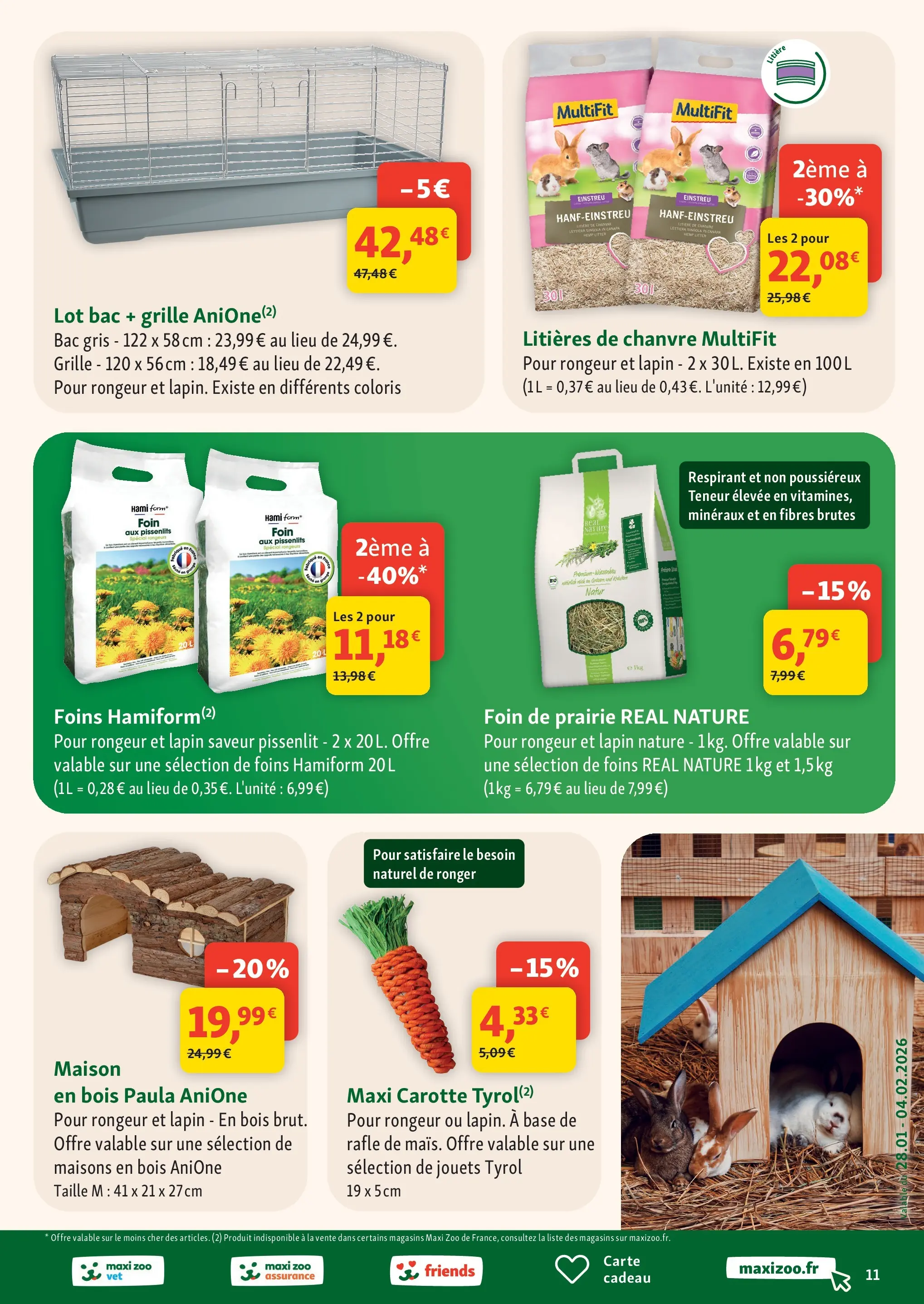 Offres - Des promos qui gardent en forme ! 【Février】 | Page: 11 | Produits: Lapin, Jouets, Foins, Carotte