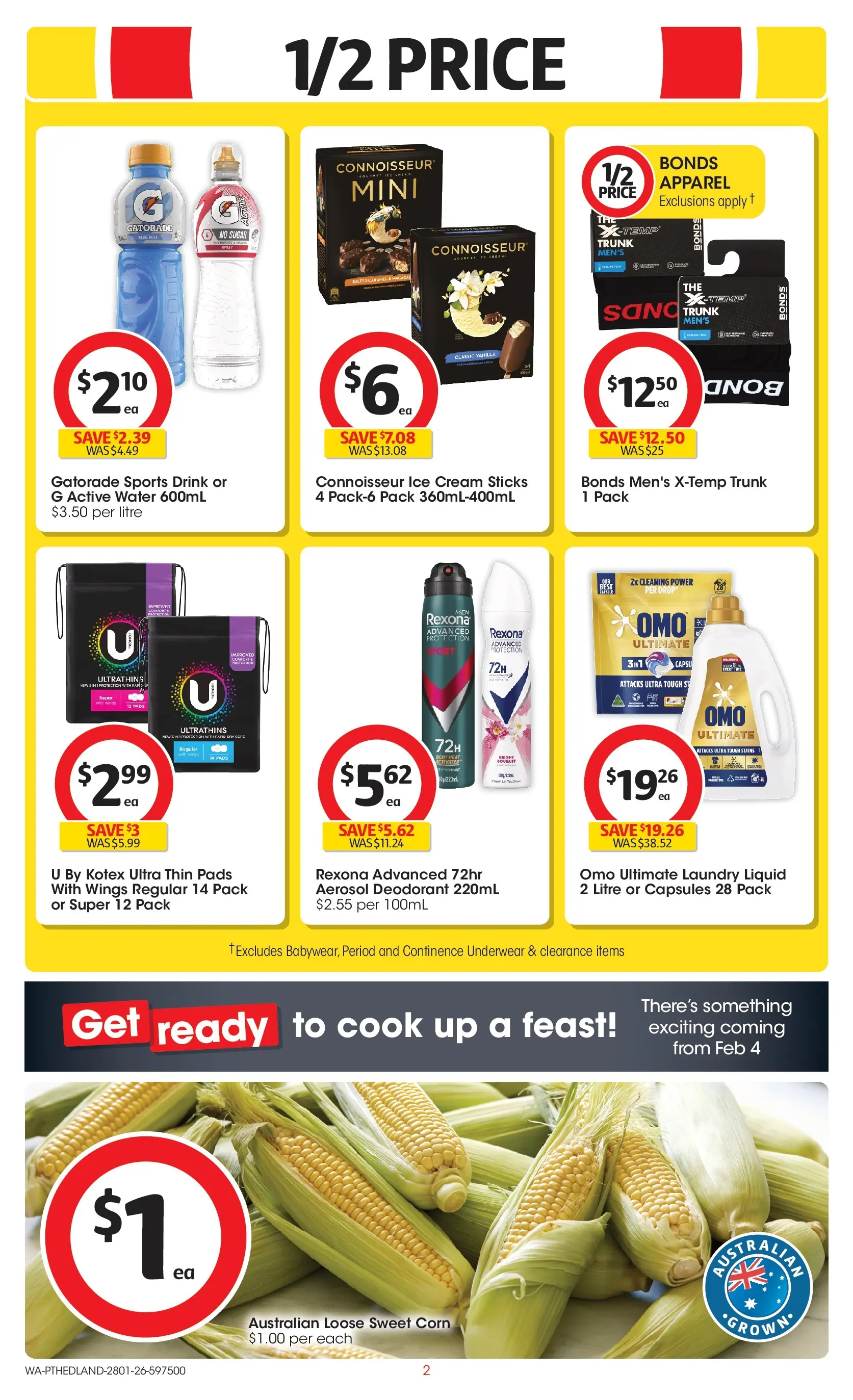 ﻿Coles catalogue valid from 25/01/2026 > Online Australia | Page: 2 | Products: Deodorant, Cream, Water, Laundry