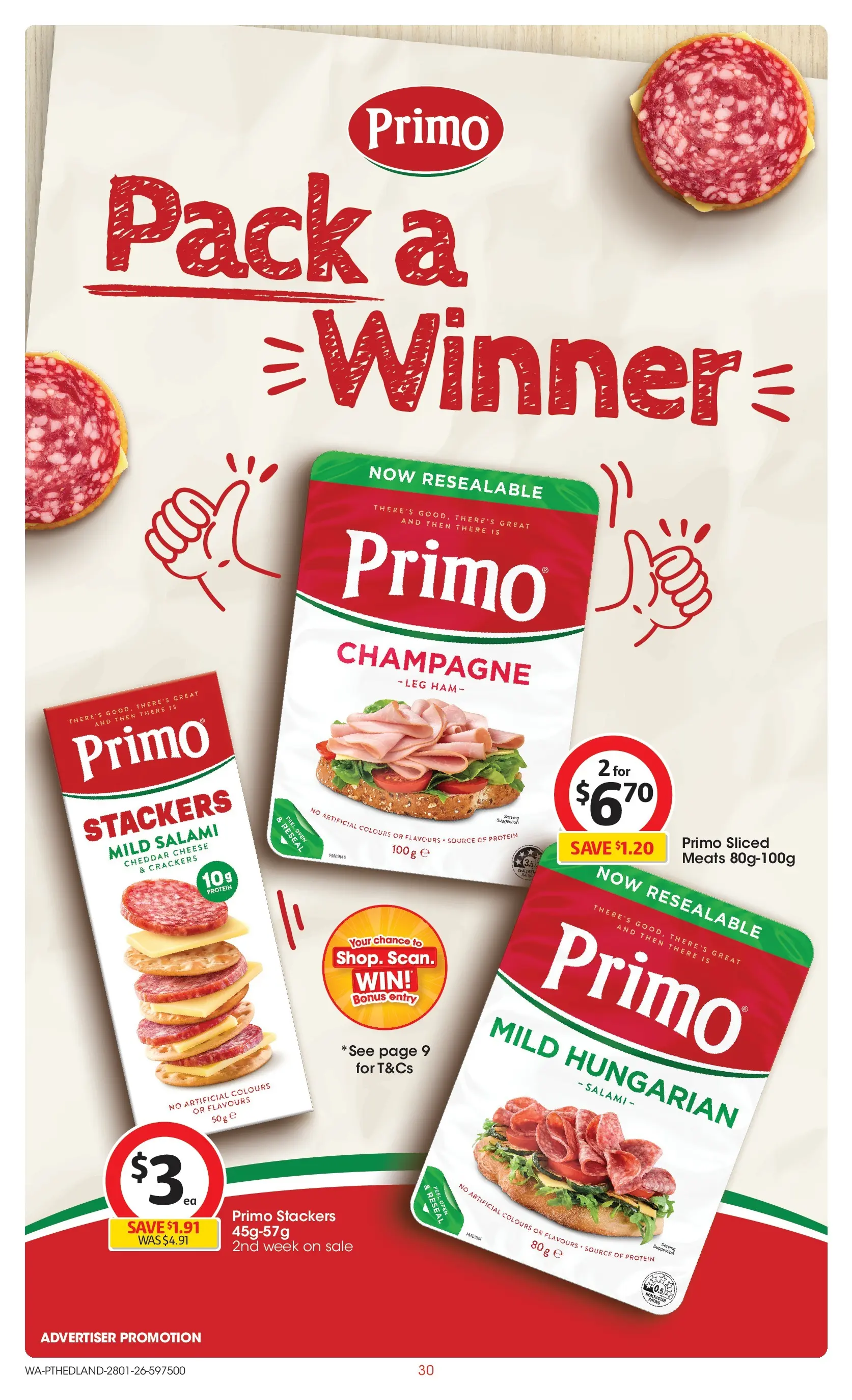 ﻿Coles catalogue valid from 25/01/2026 > Online Australia | Page: 30 | Products: Crackers, Cheese, Salami, Ham