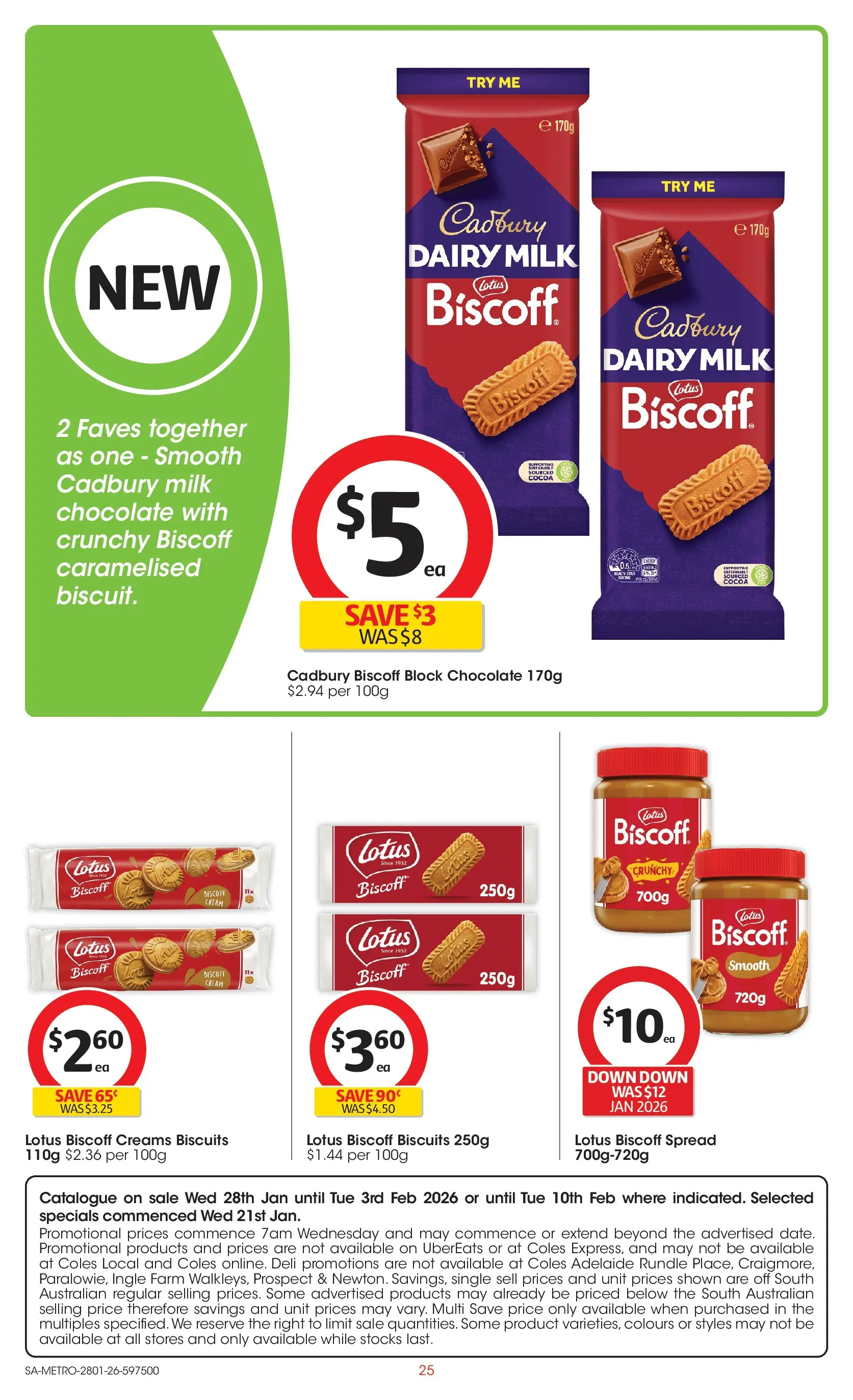 ﻿Coles catalogue valid from 28/01/2026 > Online Australia | Page: 25 | Products: Cocoa, Milk, Chocolate, Cream