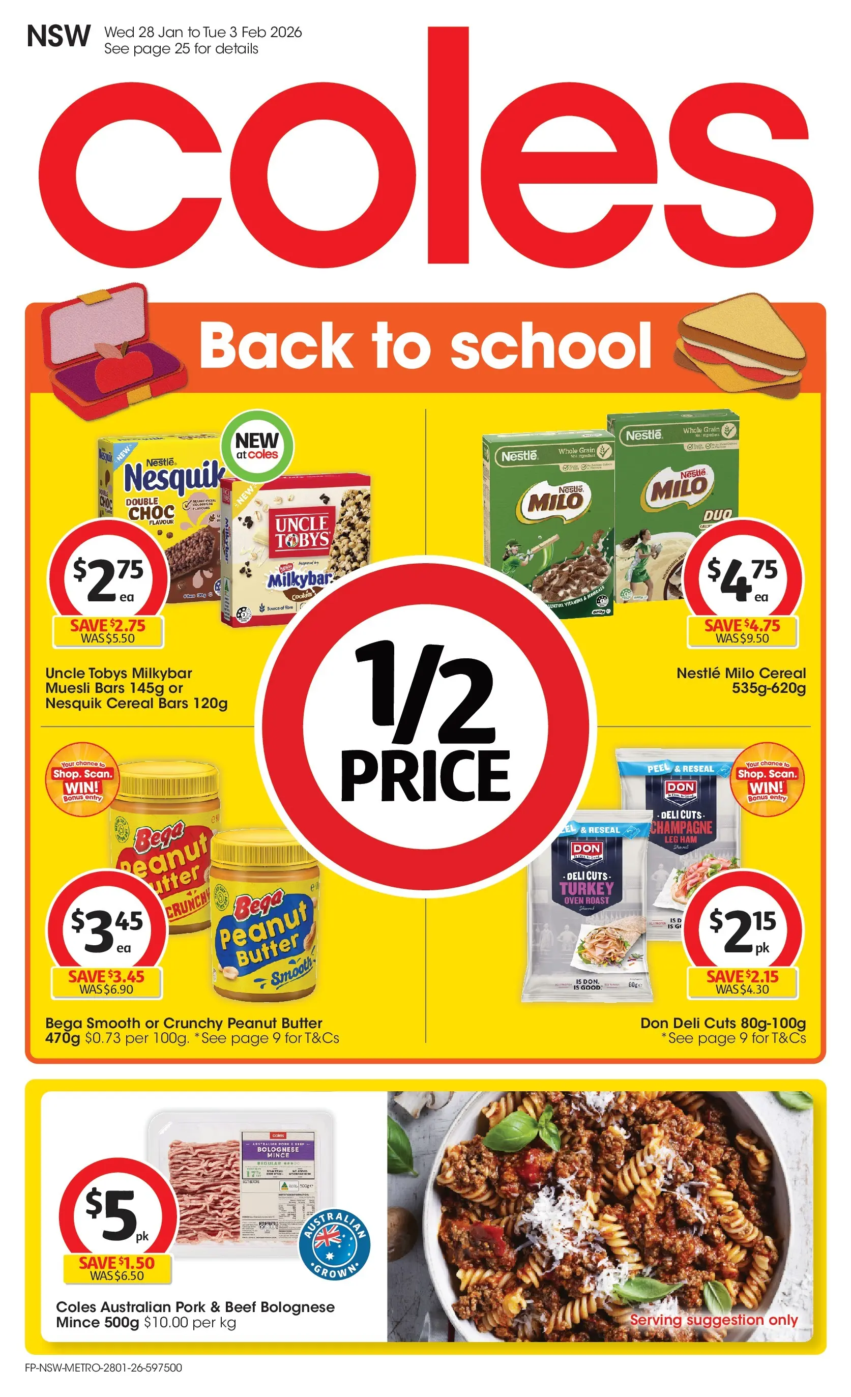 ﻿Coles catalogue valid from 25/01/2026 > Online Australia | Page: 1 | Products: Peel, Pork, Turkey, Oven