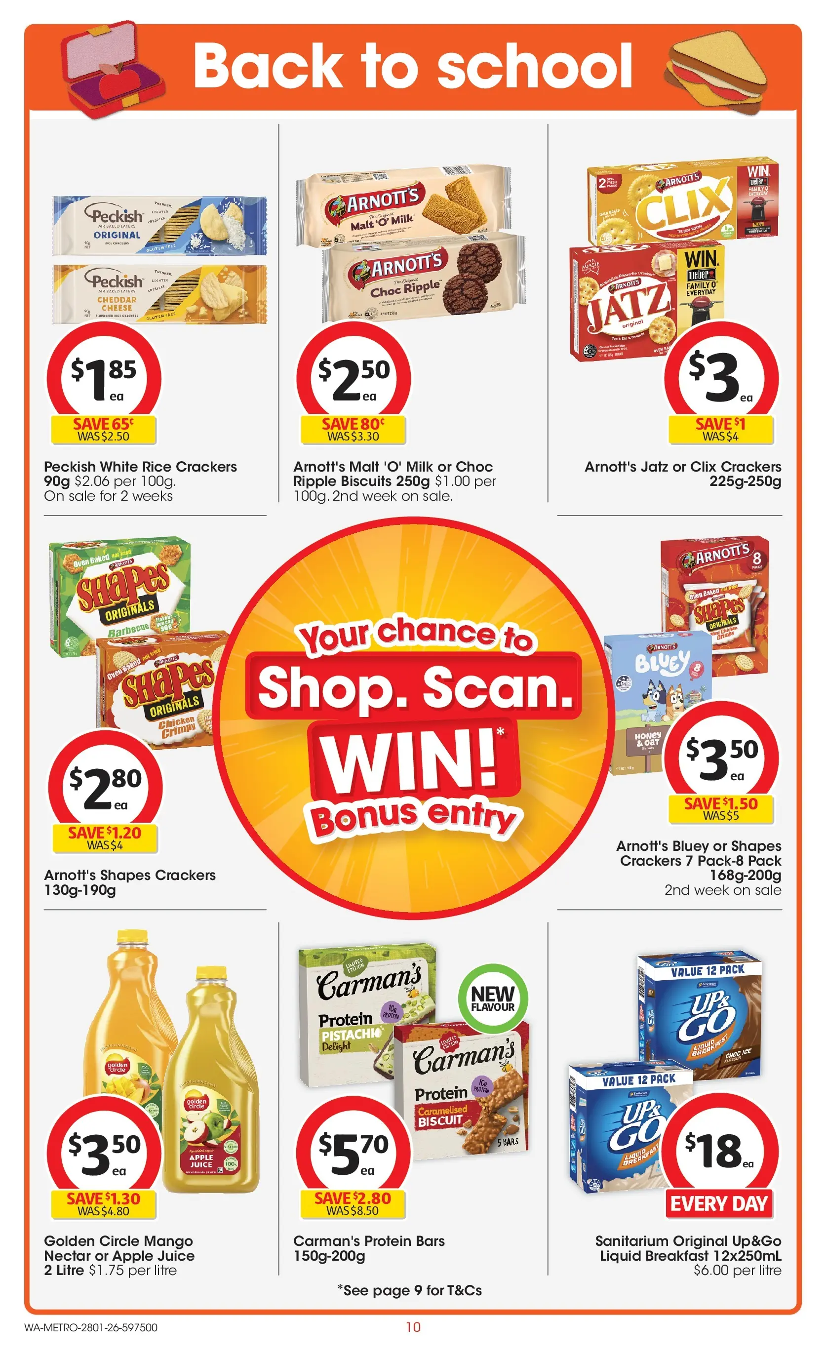 ﻿Coles catalogue valid from 28/01/2026 > Online Australia | Page: 10 | Products: Crackers, Cheese, Juice, Mango