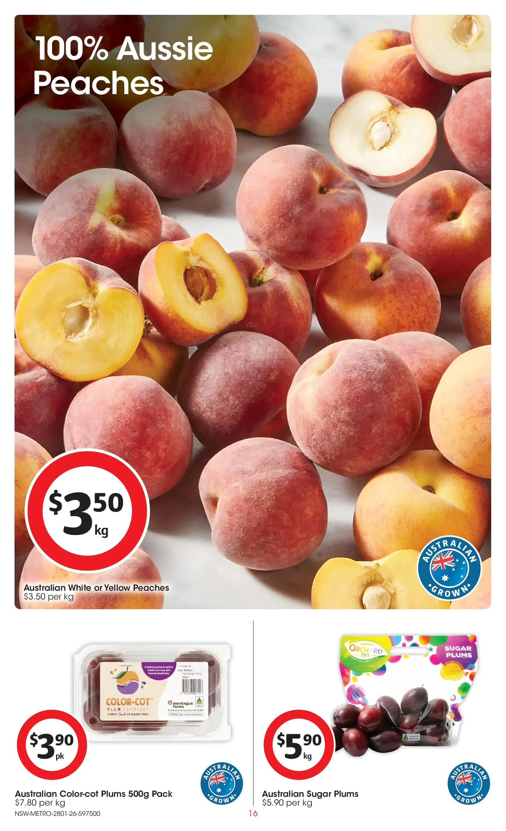 ﻿Coles catalogue valid from 25/01/2026 > Online Australia | Page: 16 | Products: Sugar, Plums