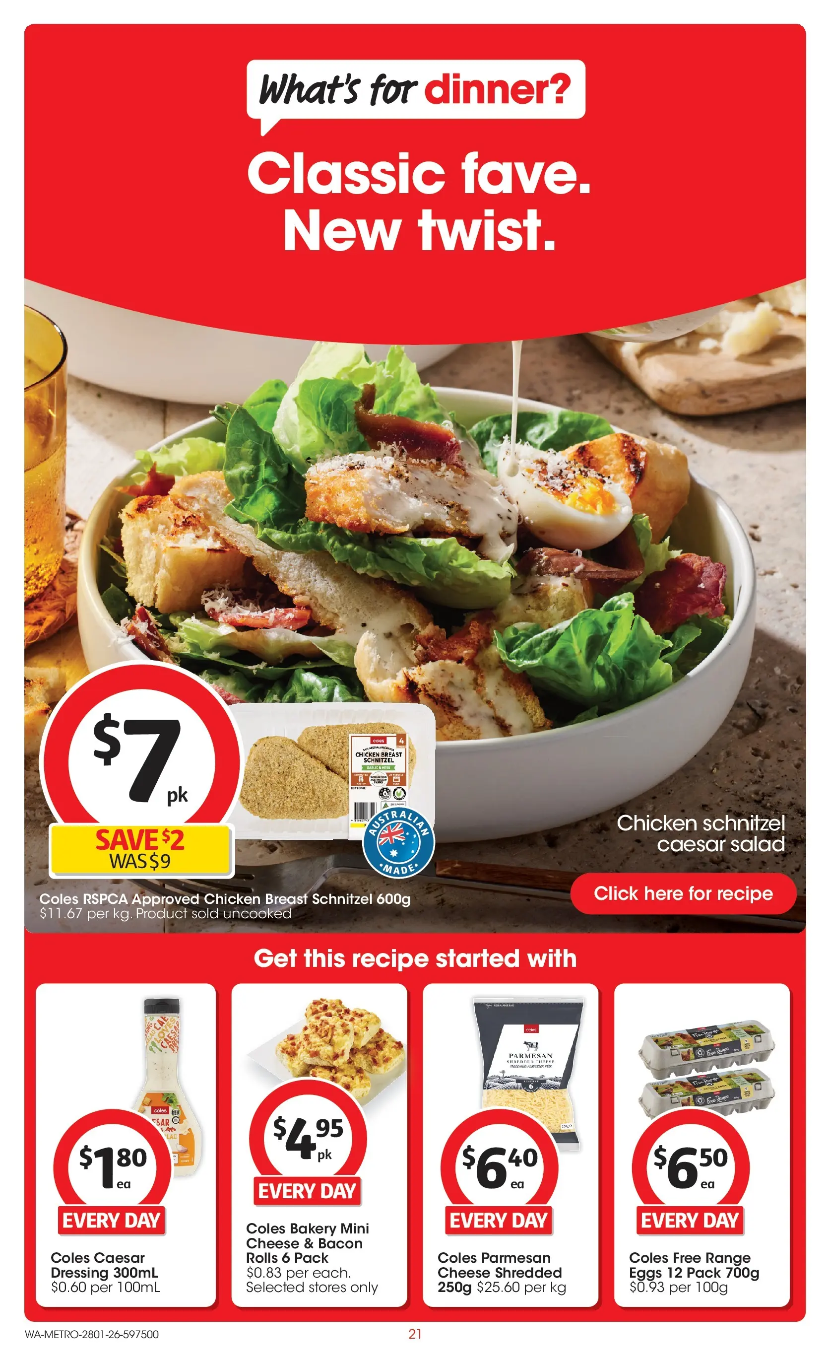 ﻿Coles catalogue valid from 28/01/2026 > Online Australia | Page: 21 | Products: Bacon, Cheese, Chicken, Bakery