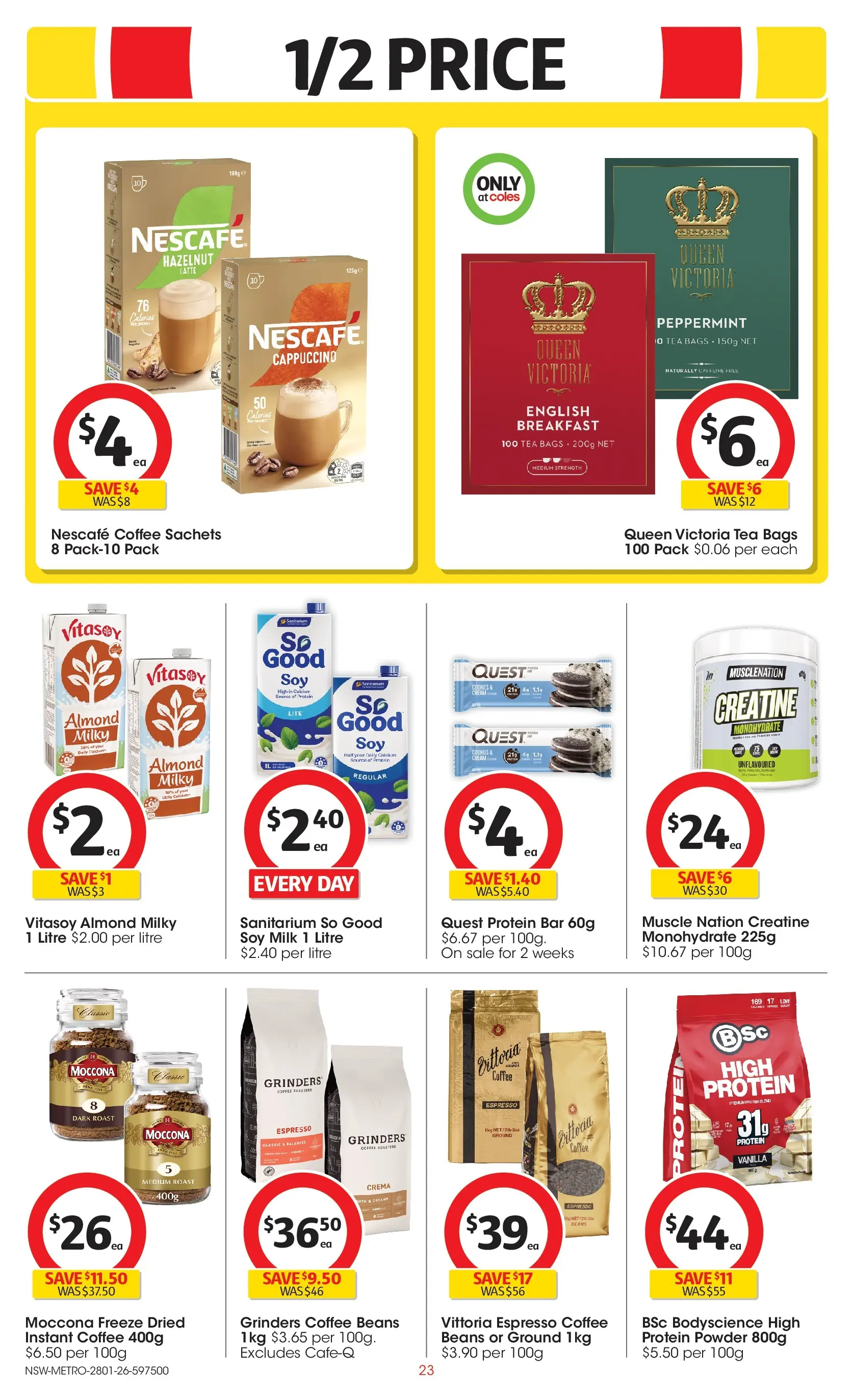 ﻿Coles catalogue valid from 25/01/2026 > Online Australia | Page: 23 | Products: Powder, Milk, Coffee, Nescafe