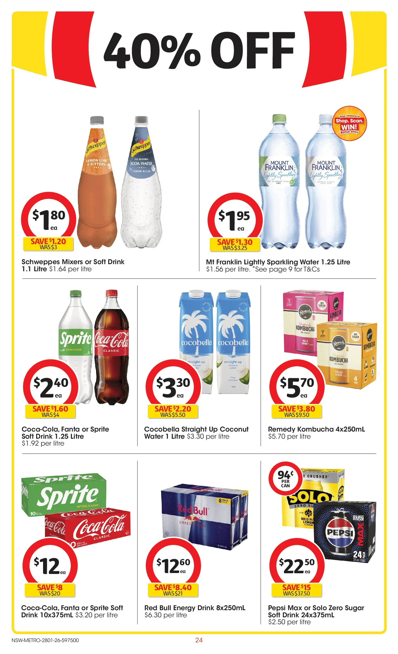 ﻿Coles catalogue valid from 25/01/2026 > Online Australia | Page: 24 | Products: Energy drink, Ginger, Pepsi, Lime