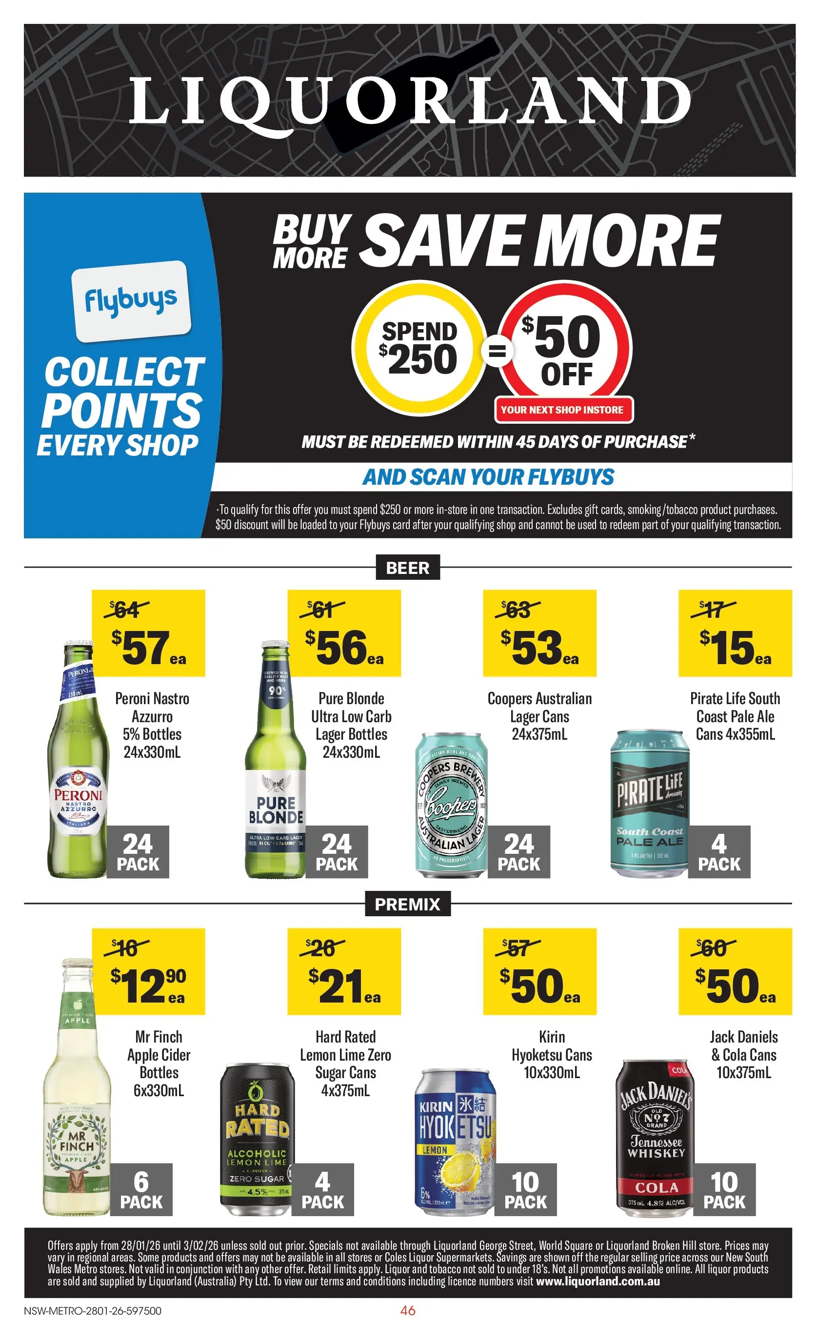 ﻿Coles catalogue valid from 25/01/2026 > Online Australia | Page: 46 | Products: Beer, Whiskey, Sugar, Lime