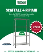 Bricoware Scaffale 4 ripiani - al 08.02.2026