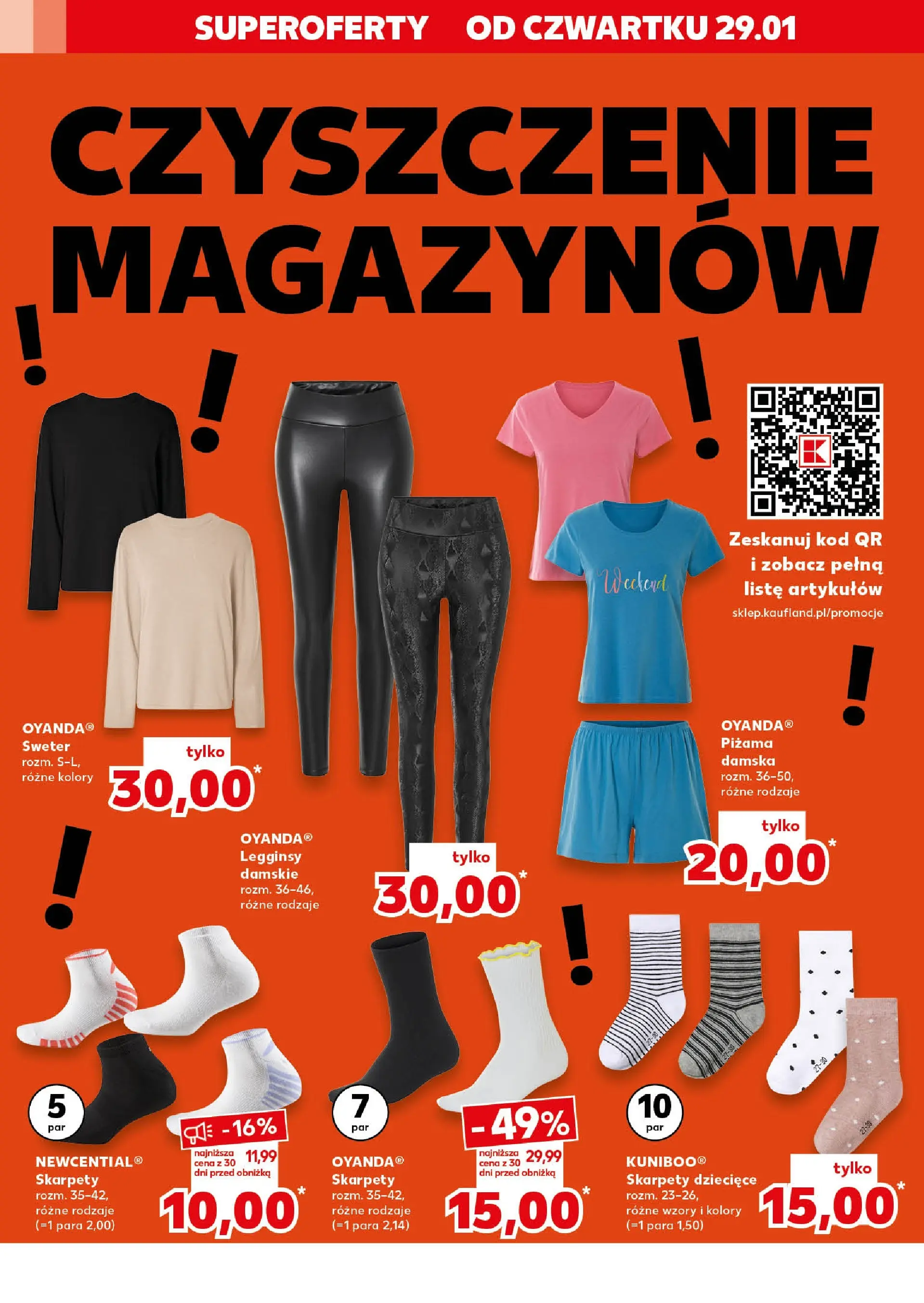 Kaufland - Kaufland NON Food ważne do 4.02 od 28.01.2026 - od jutra PDF | Strona: 4 | Produkty: Sweter, Skarpety, Piżama, Legginsy
