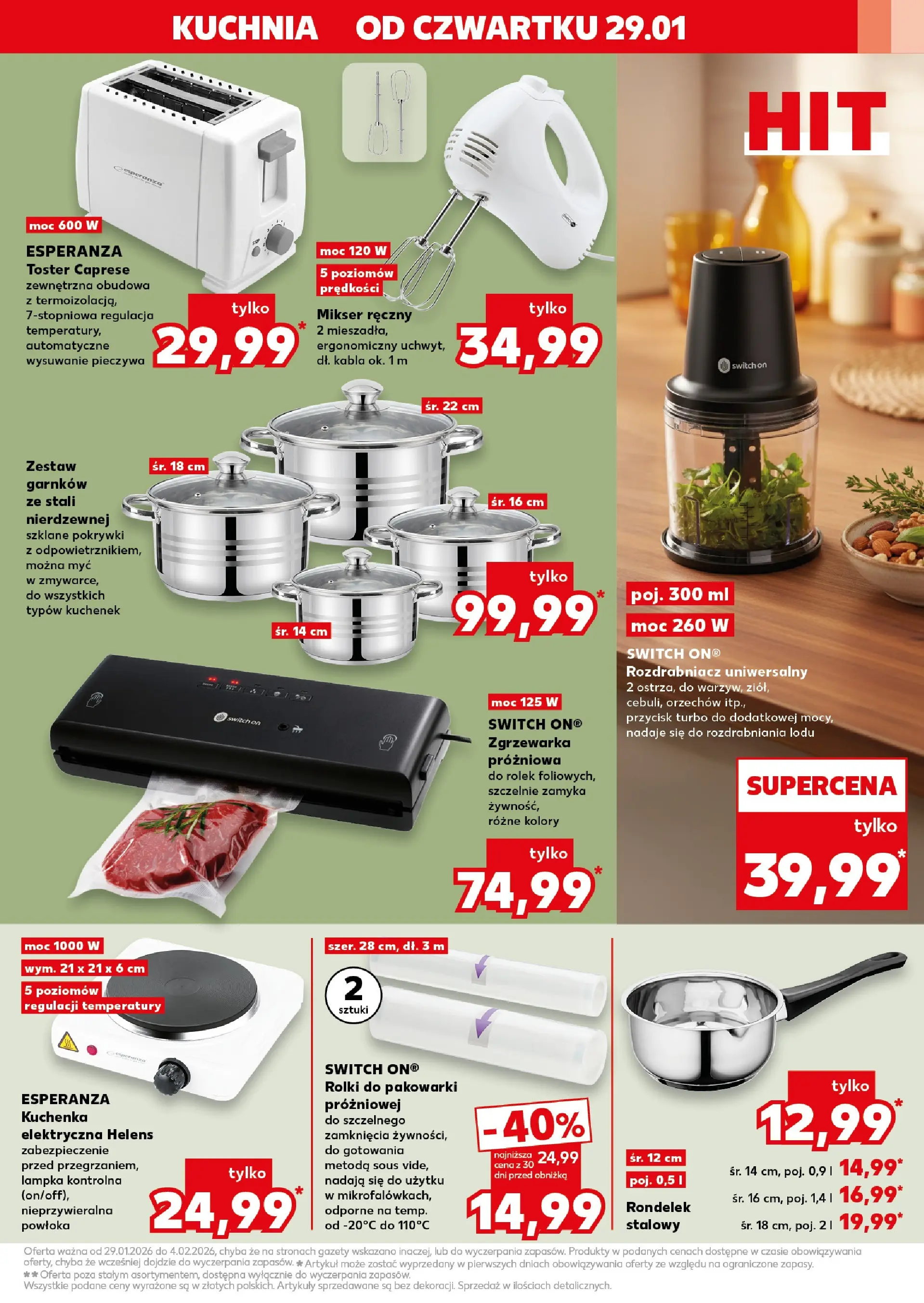 Kaufland - Kaufland NON Food ważne do 4.02 od 28.01.2026 - od jutra PDF | Strona: 11 | Produkty: Kuchenka, Rolki, Mikser, Toster