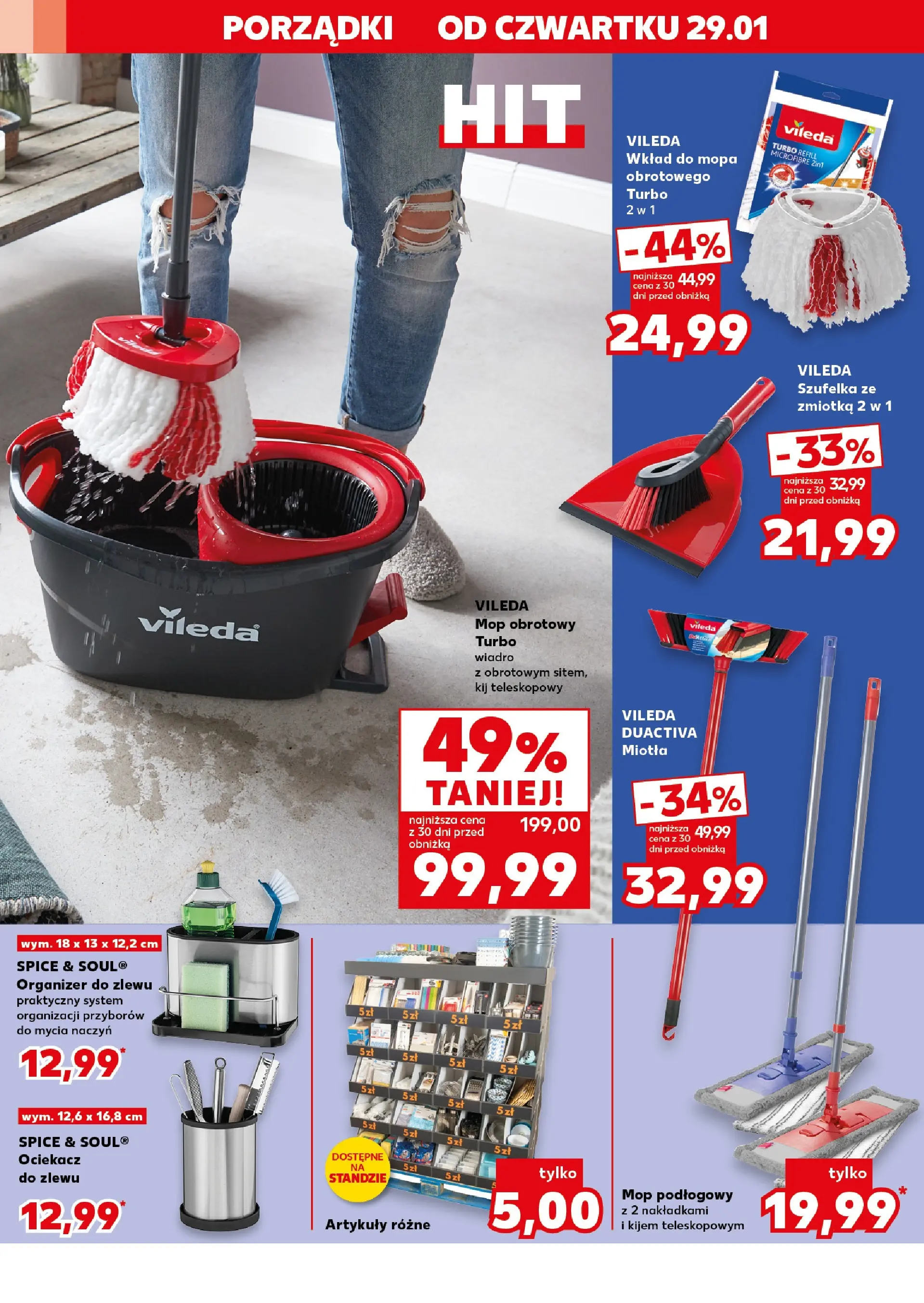 Kaufland - Kaufland NON Food ważne do 4.02 od 28.01.2026 - od jutra PDF | Strona: 12 | Produkty: Mop obrotowy vileda, Mop obrotowy, Vileda
