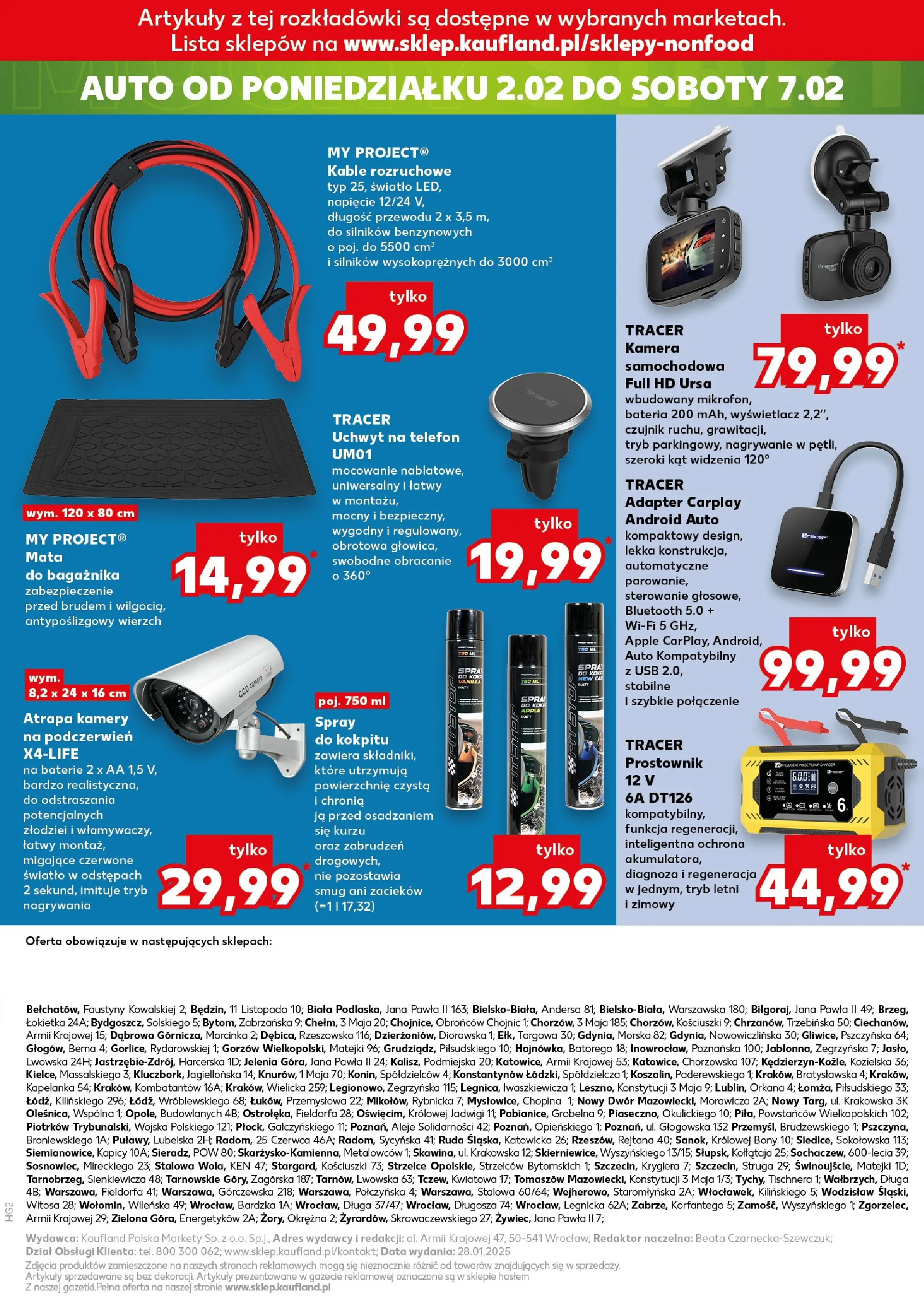 Kaufland - Kaufland NON Food ważne do 4.02 od 28.01.2026 - od jutra PDF | Strona: 19 | Produkty: Telefon, USB, Bateria, Kable rozruchowe