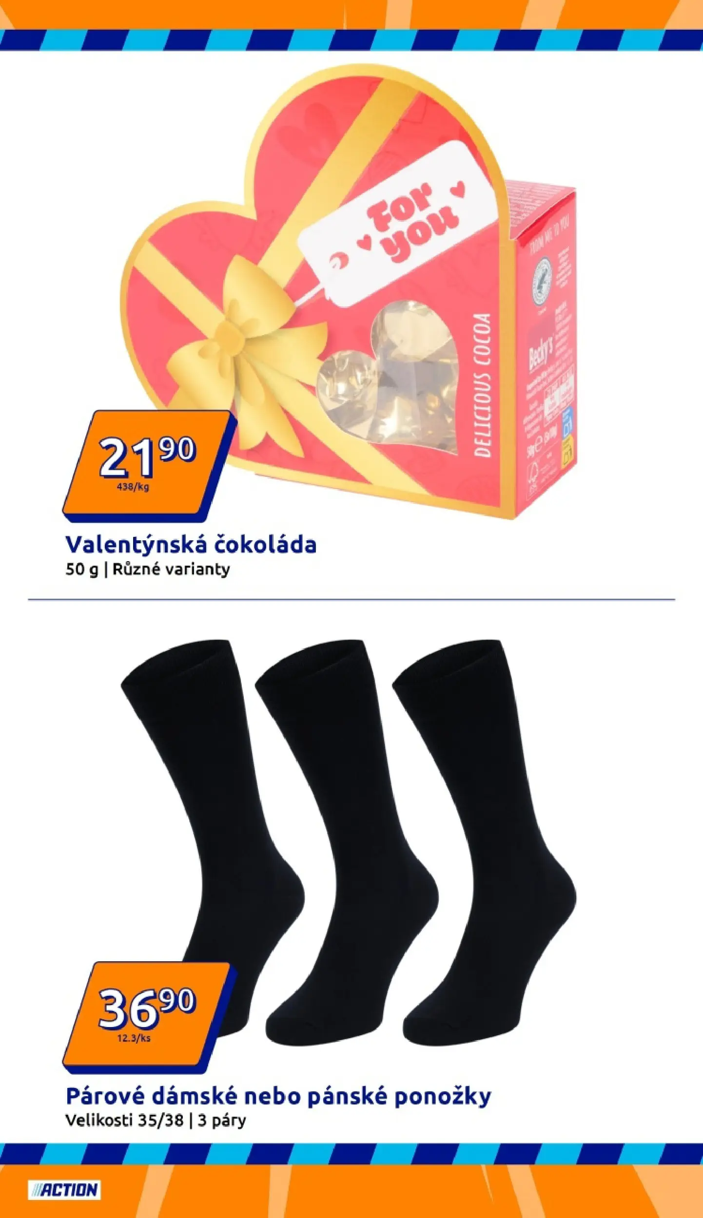 Nabídky - Action leták do 03.02.2026 od 27.01.2026 - akční nabídka | Strana: 4 | Produkty: Ponožky, Čokoláda